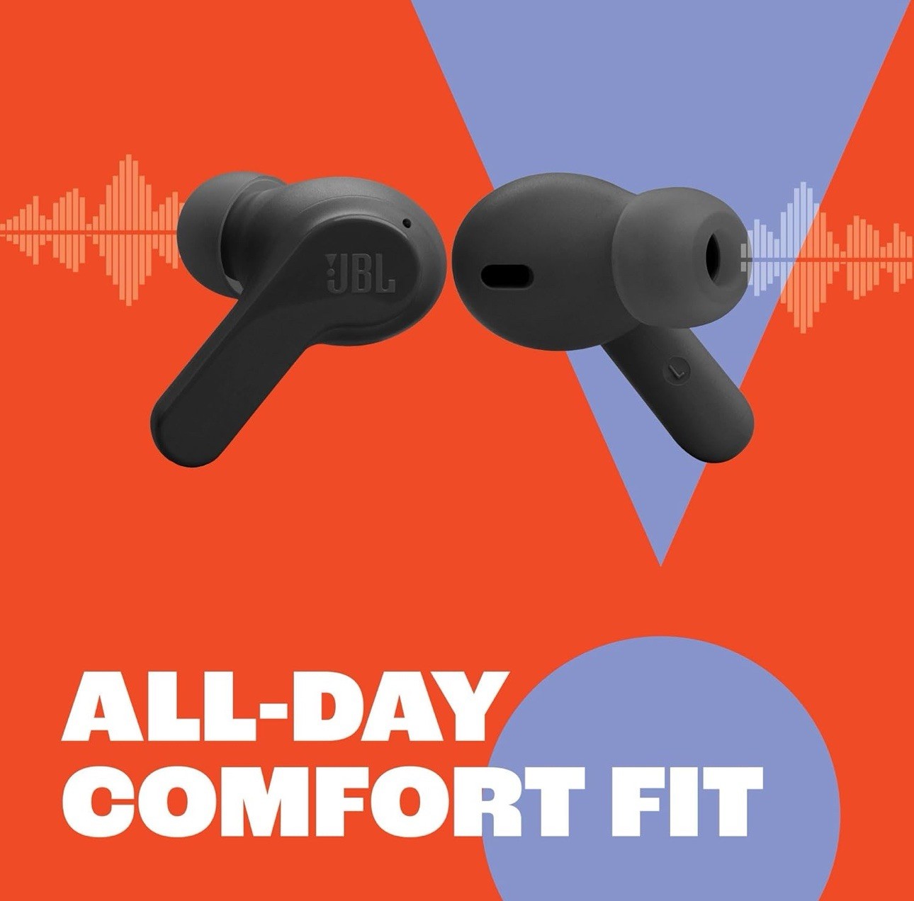JBL True Wireless Vibe Beam – Deep Bass Sound Earbud – BLACK