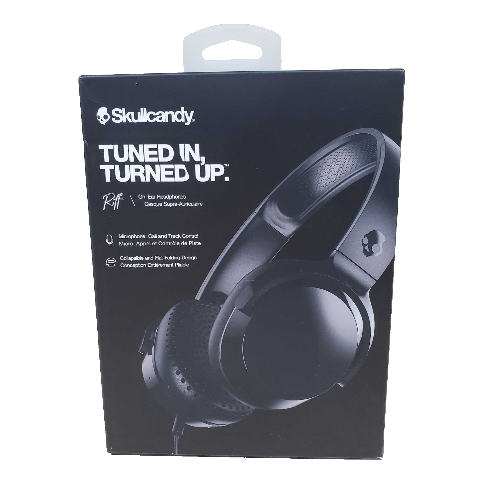 NEW Skullcandy Riff Wired On Ear Headphones with Mic Black