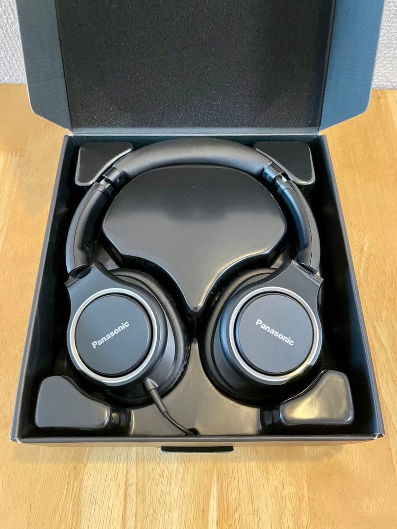 Panasonic RP‑HD5‑K Wired High Resolution Audio Stereo Headphones Black Used