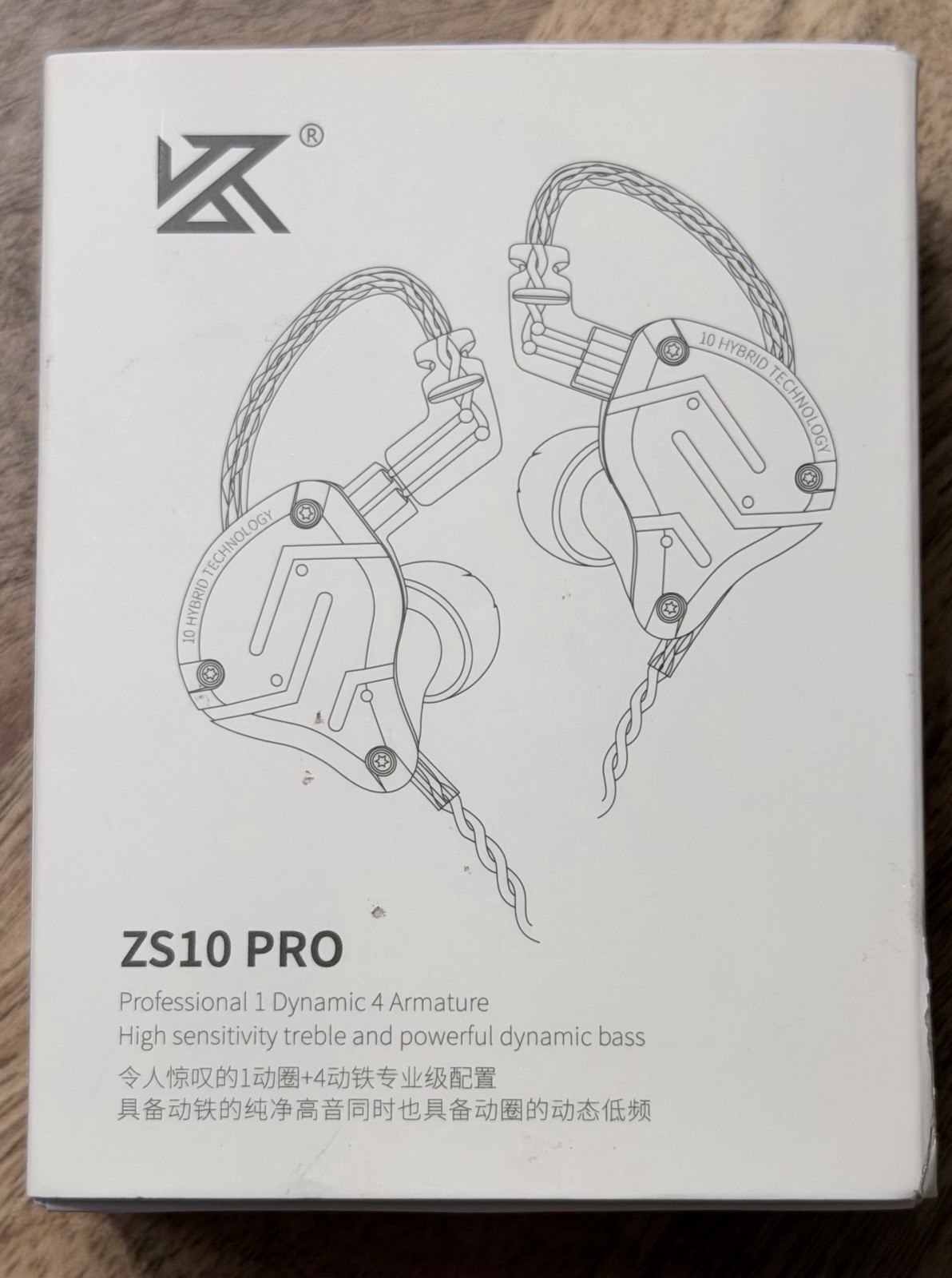 KZ ZS10 Pro 4BA+1DD 5 Driver In-Ear Hifi Metal Earphones With Detachable Cable