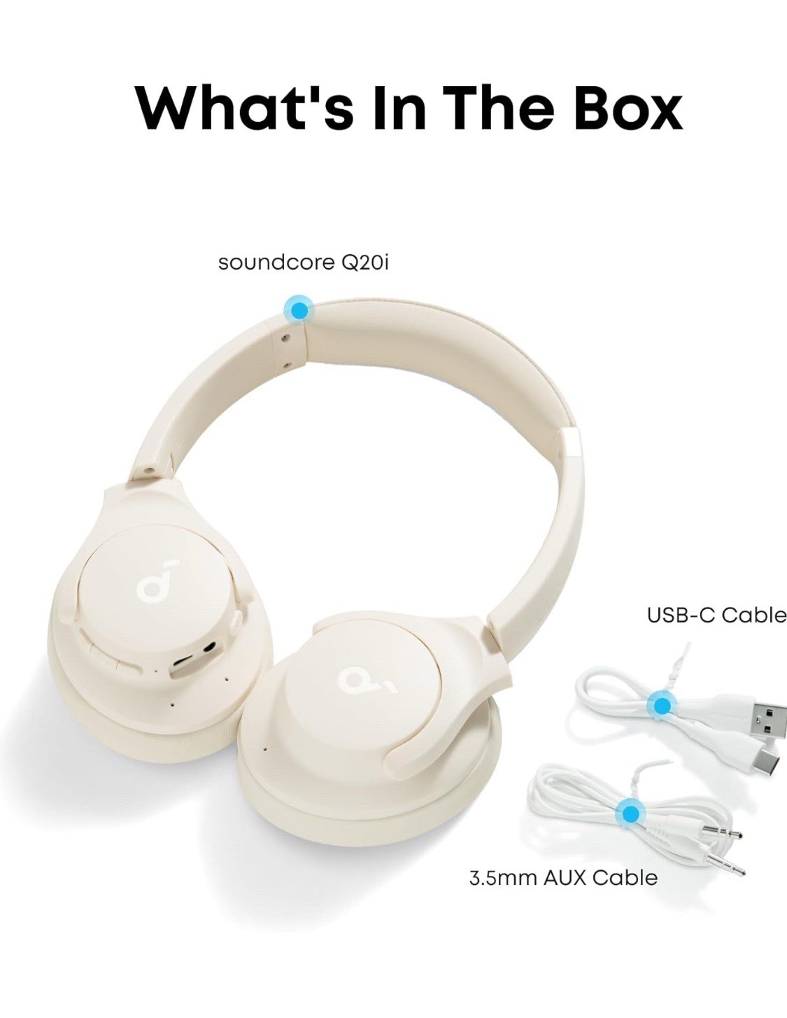 NEW ANKER Soundcore Q20i Wireless Over Ear Headphones Hybrid Active Noise Cancel