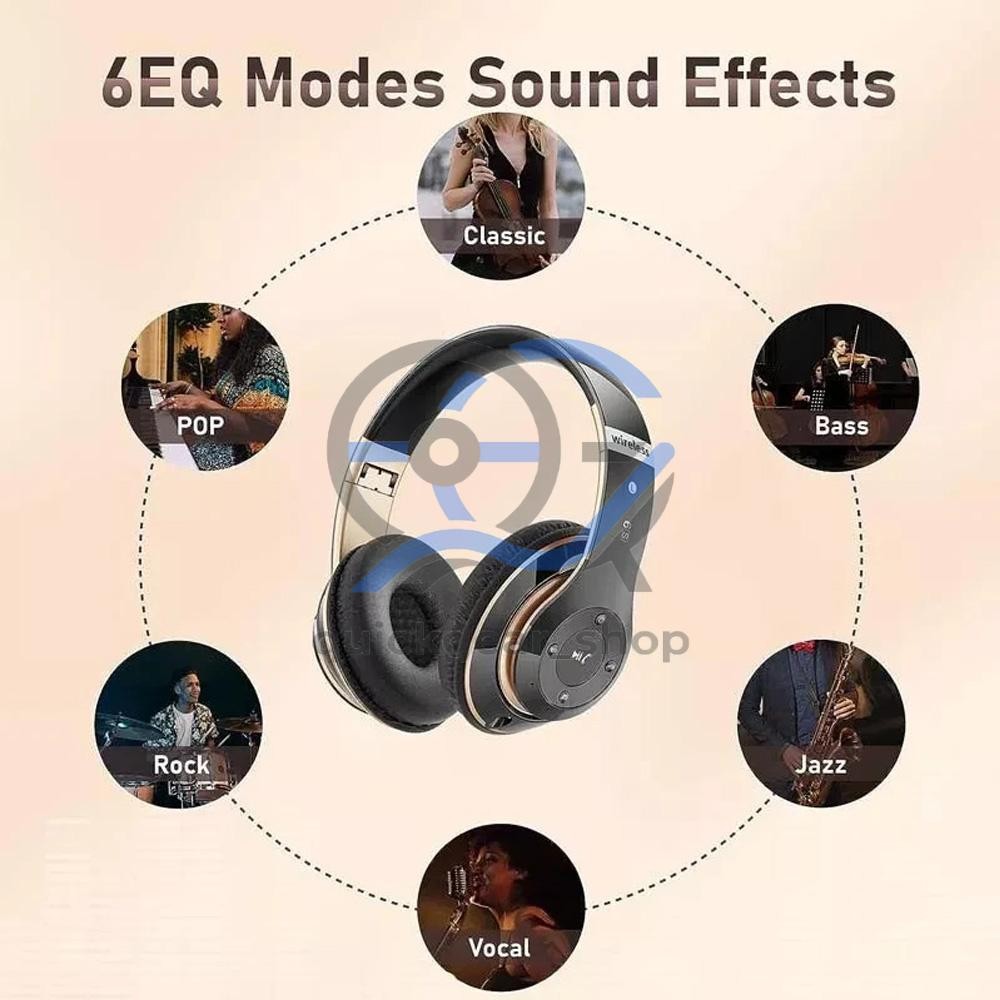 Wireless Headphones Bluetooth Noise Cancelling Stereo Earphones Over Ear Headset