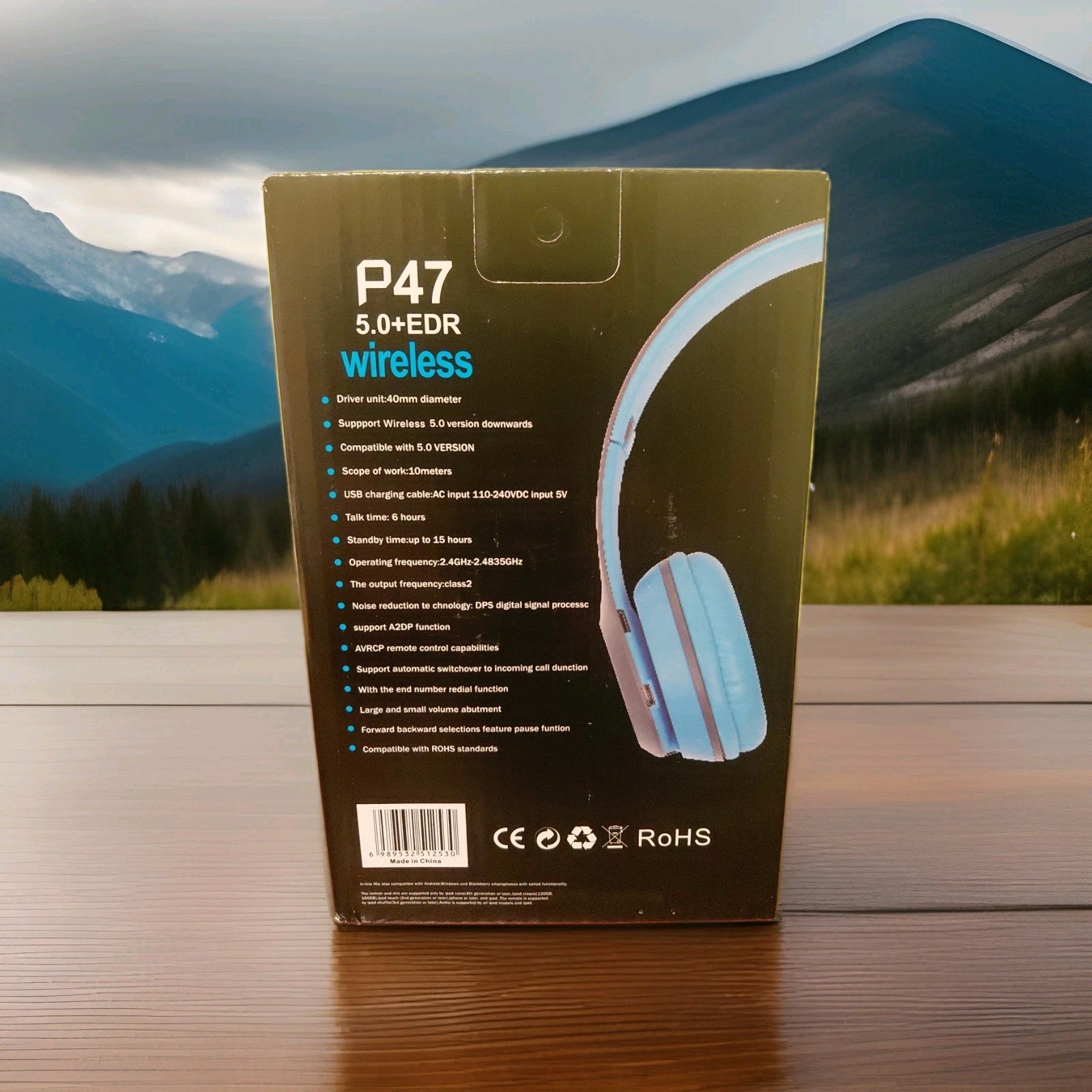 P47 5.0+EDR Wireless Bluetooth Over the Ear Headphones