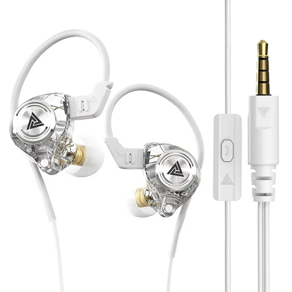 Qkz Wired Headphones AK3 With Microphone, HiFi Music Monitor**