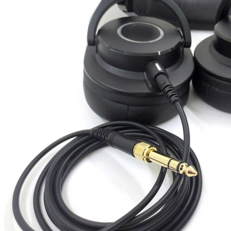 3.5mm Extended Coiled Dj Cable for ATH M50X M40X Headphone Cable 6.5mm Adapter