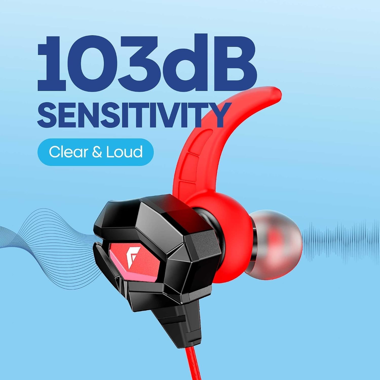 FASTER GH-1C USB-C Wired Gaming Earphones, Detachable Mic, 10mm Driver