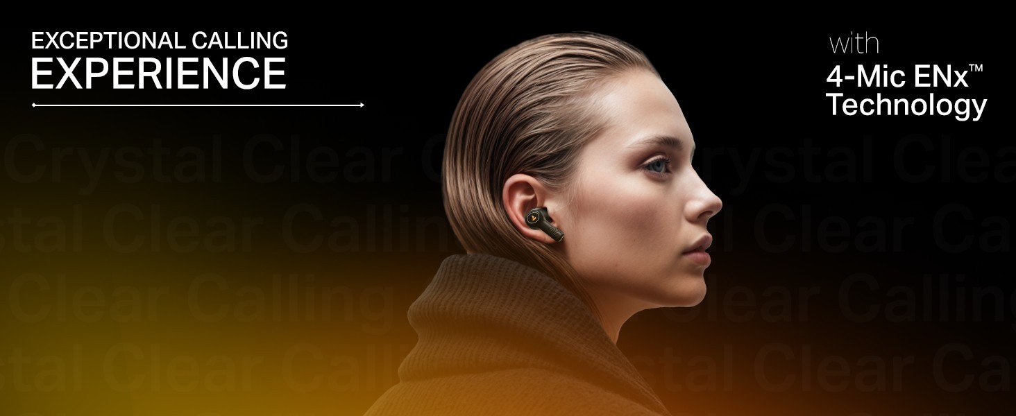 boAt Nirvana Crystl TWS Bluetooth Earbuds ANC Wireless Earphones 100H Battery