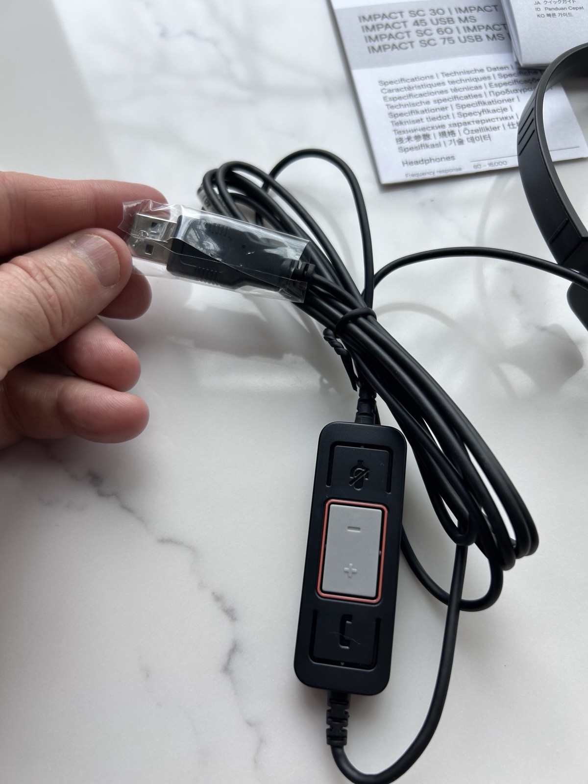 EPOS I Sennheiser IMPACT SC 30 USB ML Mono Headset On Ear Black with Orange