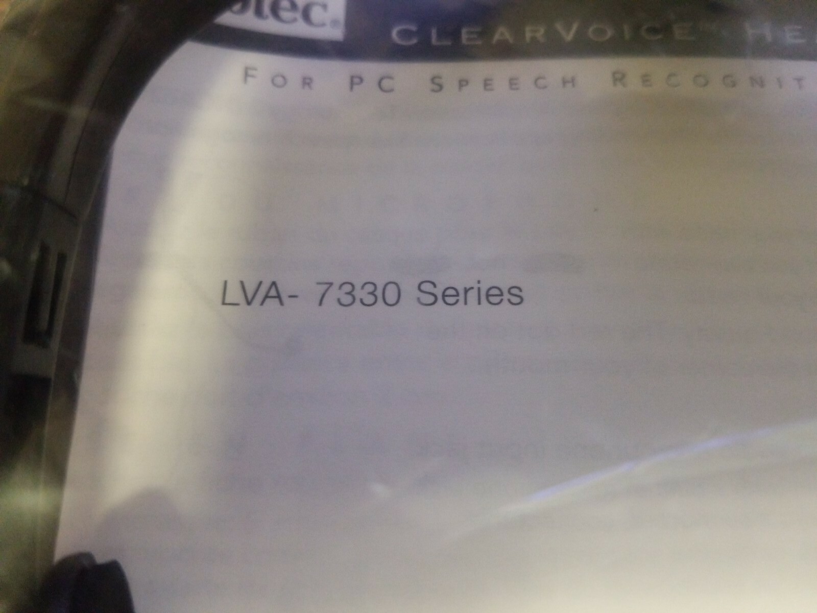 Headsets Labtec LVA-7330 Clearvoice Head Mic For PC Speech Recognition New