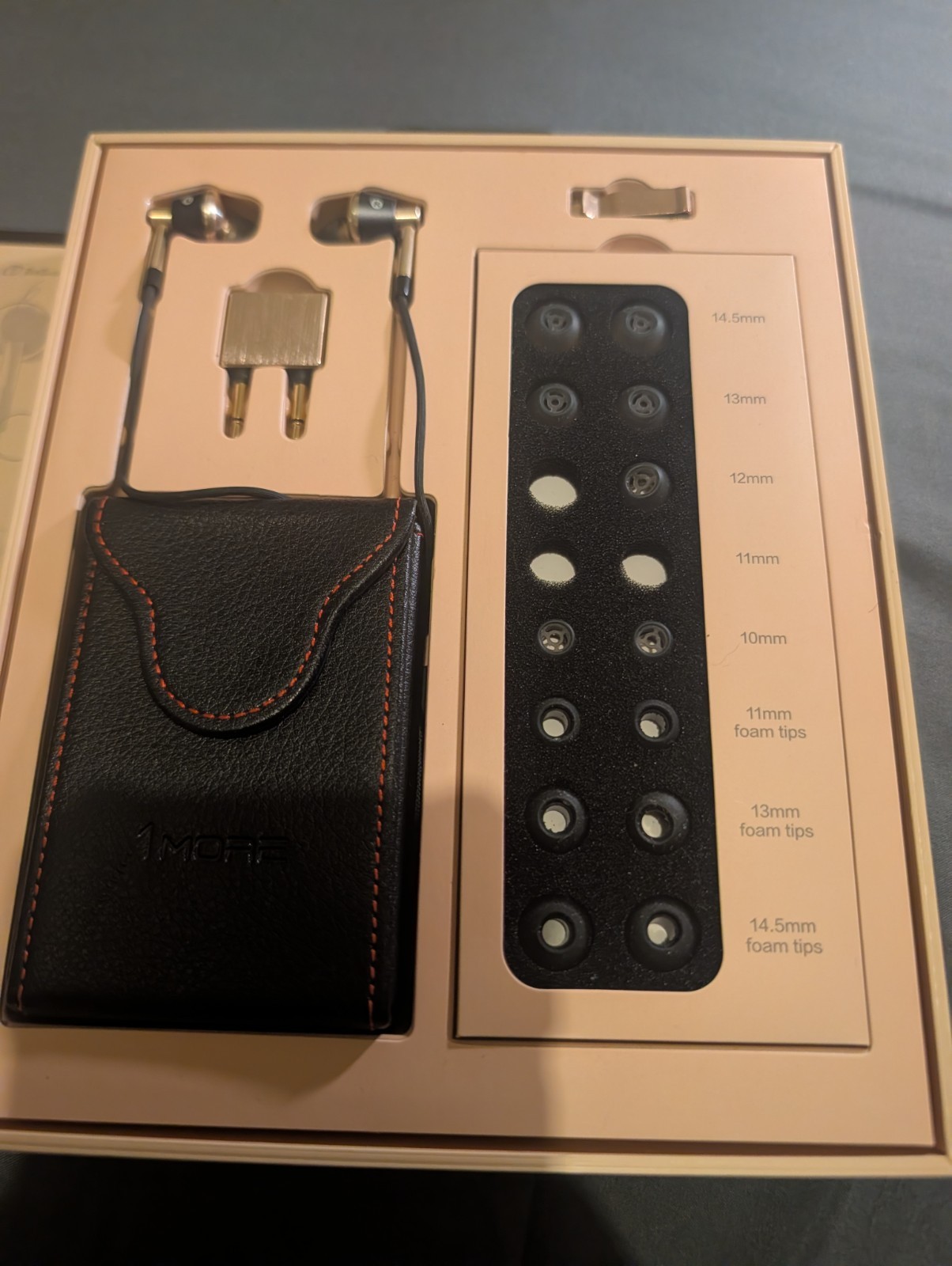 1MORE Triple Driver In-Ear Headphones E1001 Rose Gold – 99% Complete w/ Case