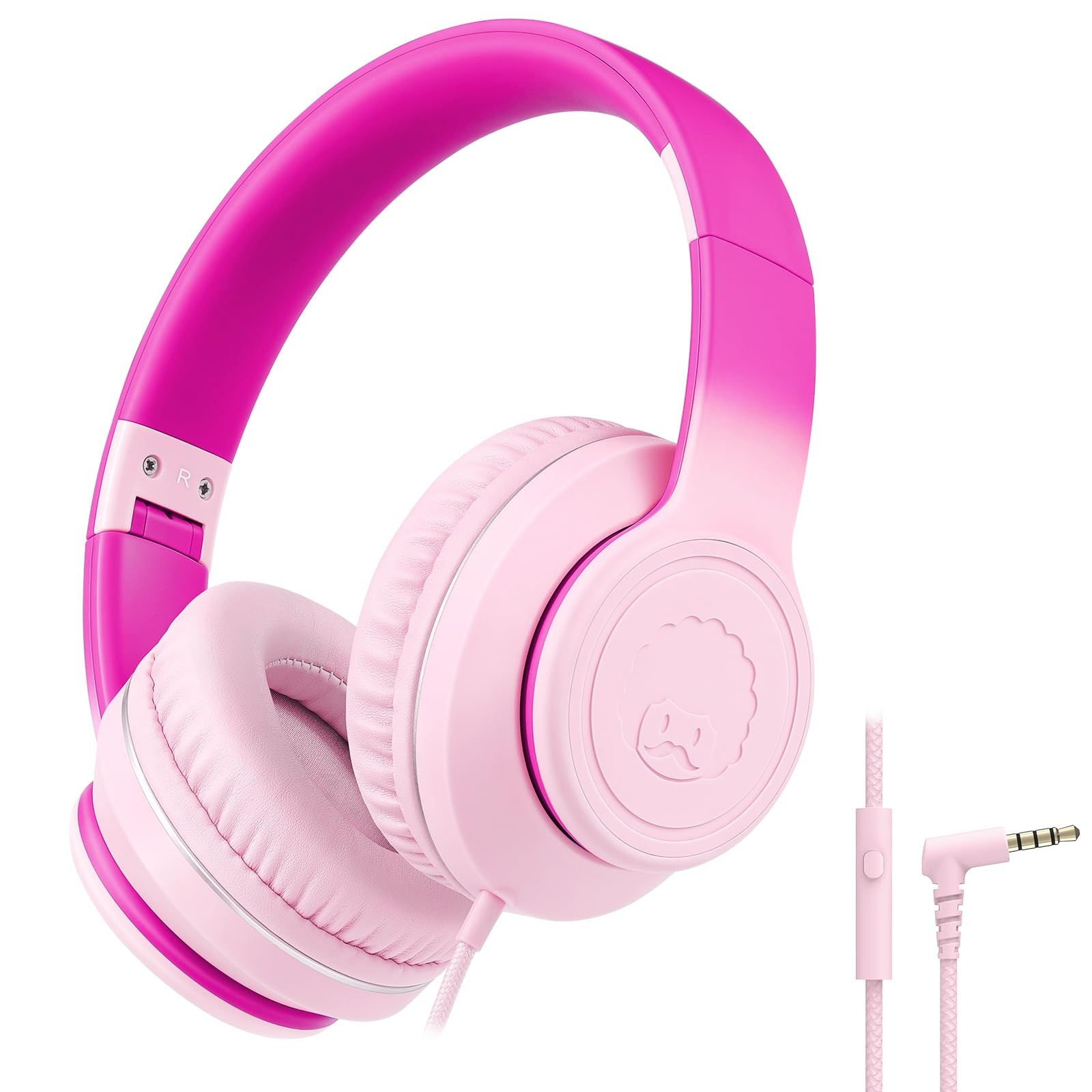 L22 Wired Headphones for Kids Girls Boys Women with Microphone Foldable 3.5mm…