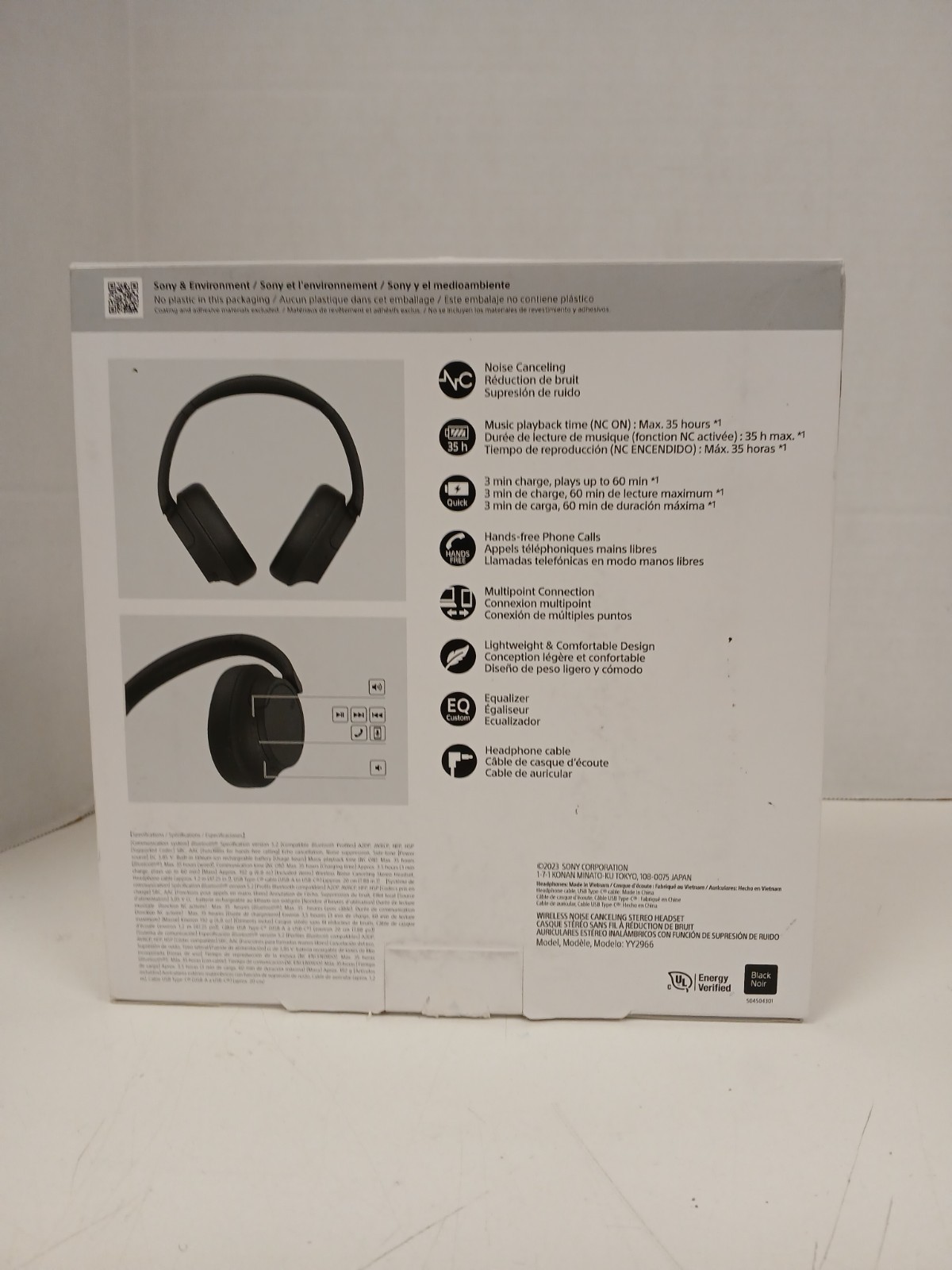Sony WH-CH720N Wireless Noise Cancelling Headphones, Black