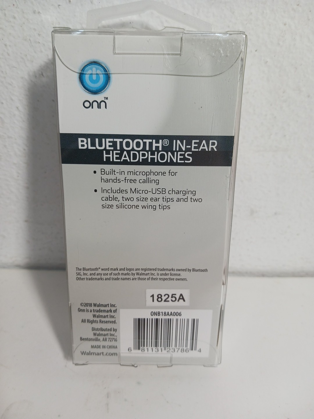 ONN Bluetooth Wireless In-Ear Headphones Pink Built-in Microphone Model 1825A