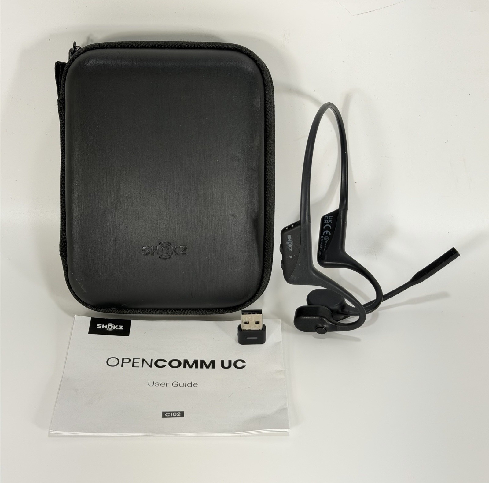 SHOKZ OPENCOMM UC Bone Conduction Bluetooth Headset with Boom Mic – USB-A