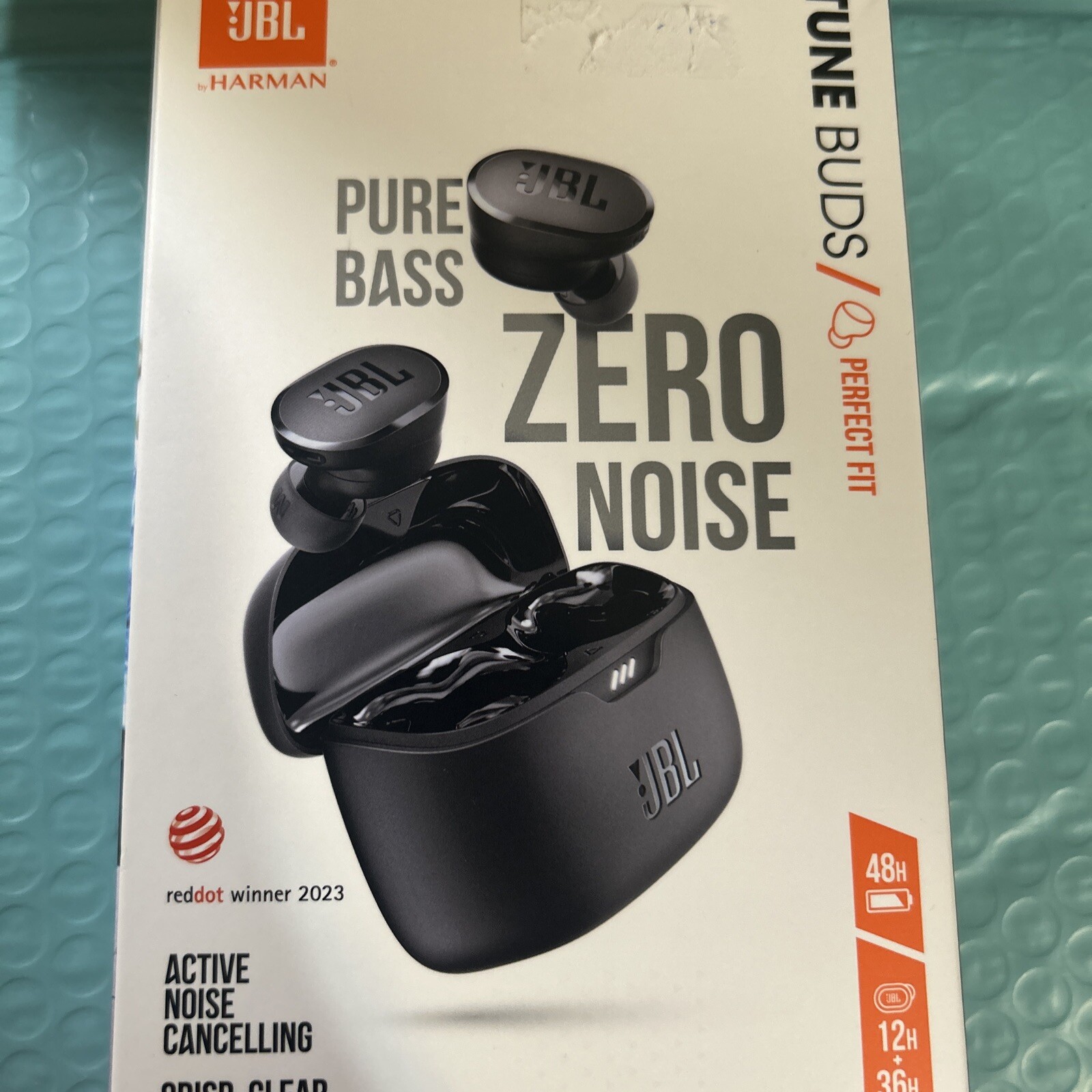 JBL Tune Buds Perfect Fit ANC Bluetooth Earbuds Black New Factory Sealed