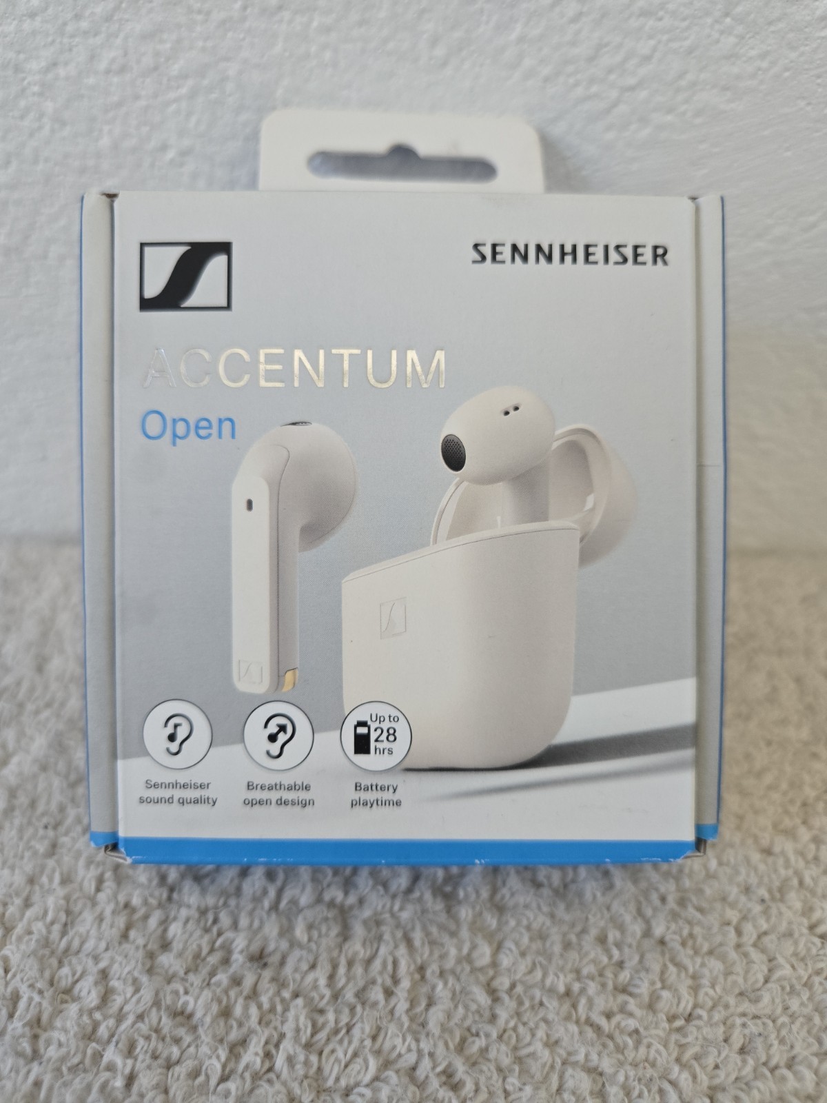 Sennheiser ACCENTUM Open Wireless Earbuds – Cream Open Box