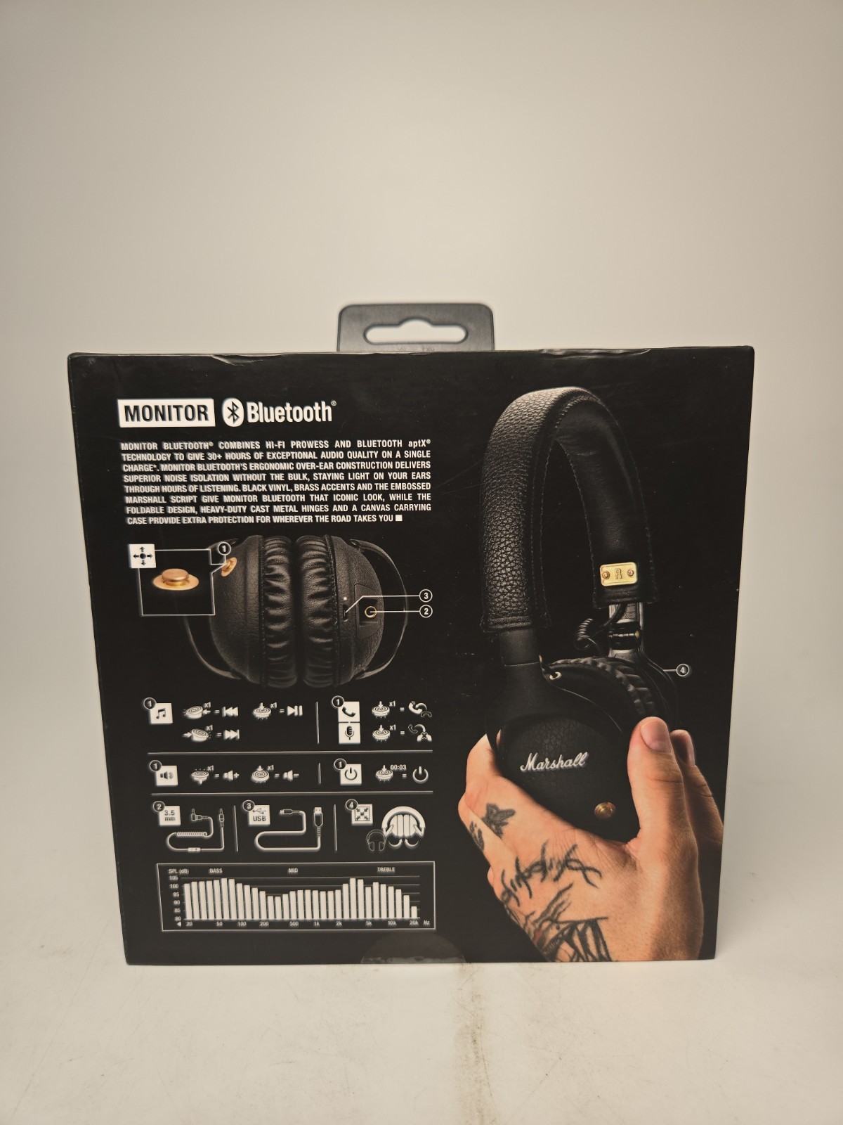 Marshall Monitor Bluetooth Wireless Headphones – Black