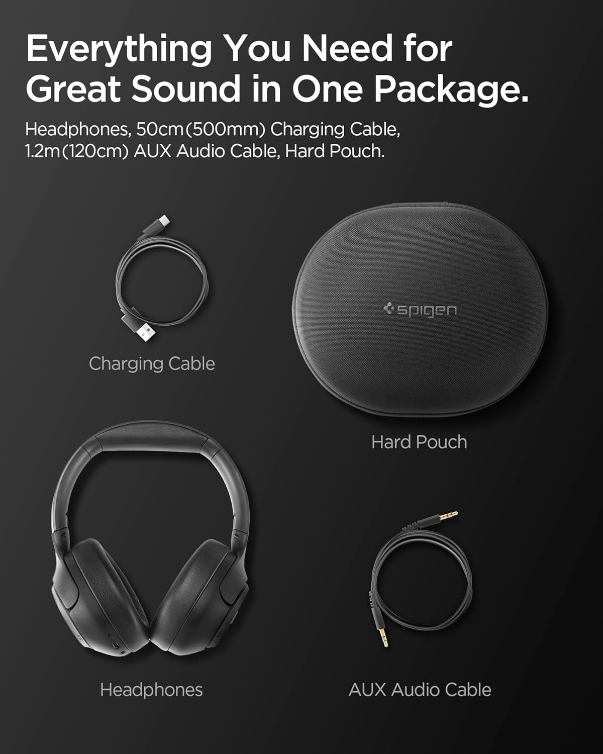 Spigen Audio Newly Launched SA-HP P10 Wireless Over Ear Headphones with 60H Play