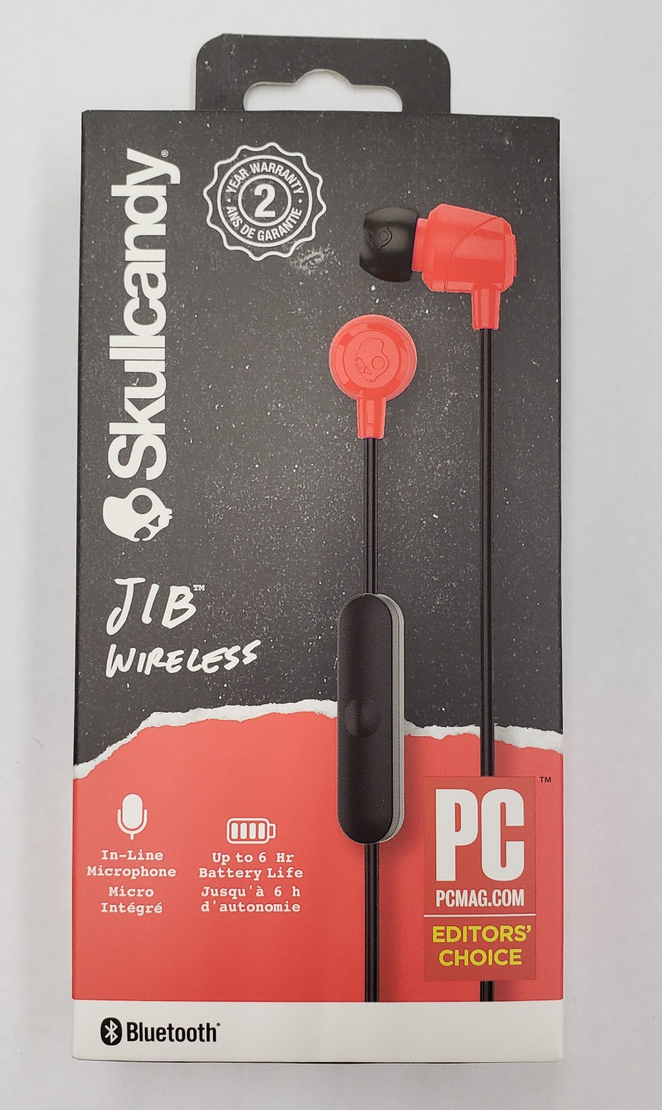 Skullcandy Jib Wireless In-Ear Headphones Black/Red S2DUW-K010