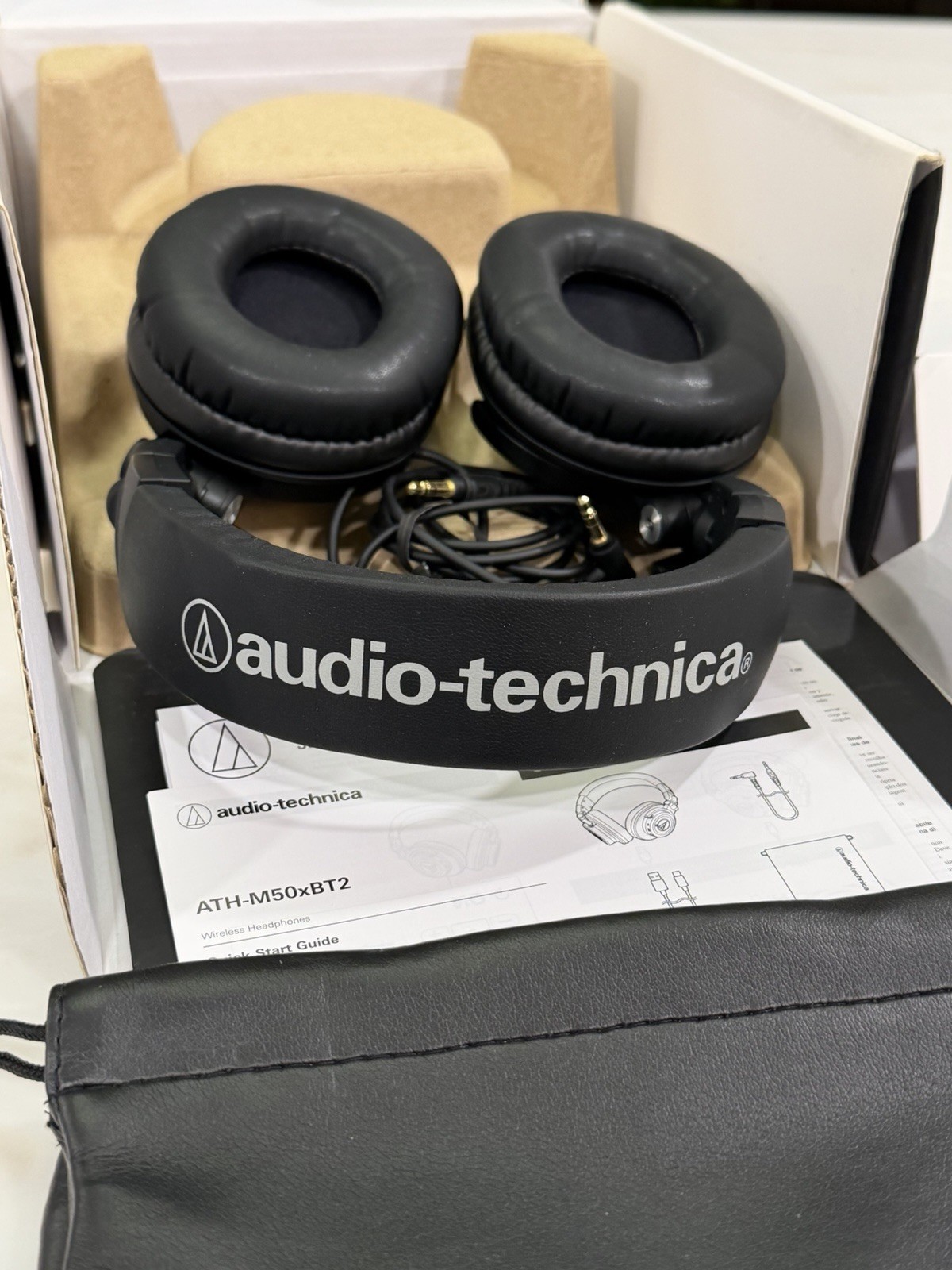 Audio-Technica ATH-M50xBT2 Wireless Over-Ear Headphones, Black