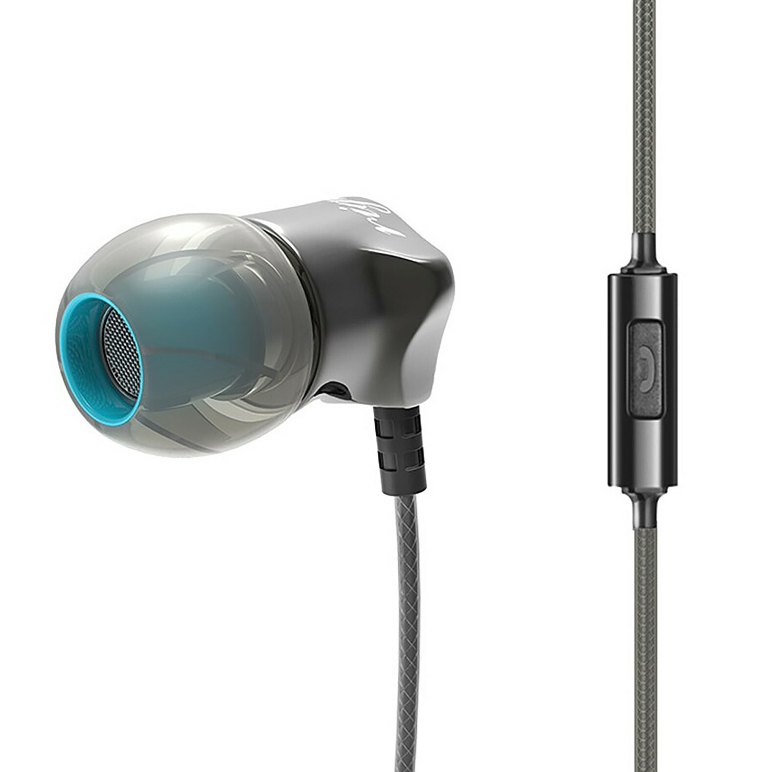 QKZ DM7 Metall In-Ear-Kopfhörer Kabel 120dB Ergonomische Sport Ohrhörer Mikrofon