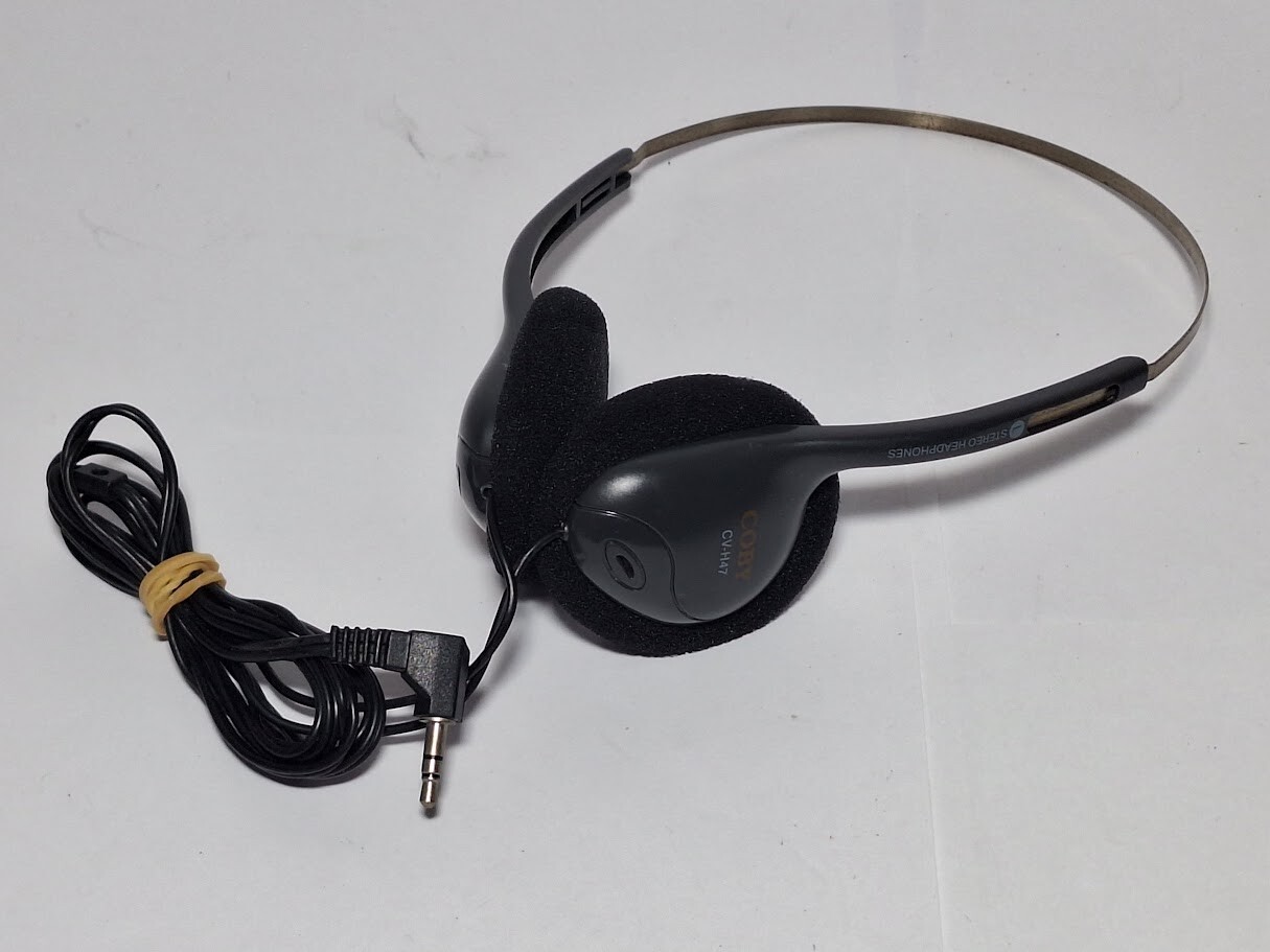 Genuine Coby (CV-H47) Slimline Design Stereo Ear Pad Headband Headphones TESTED