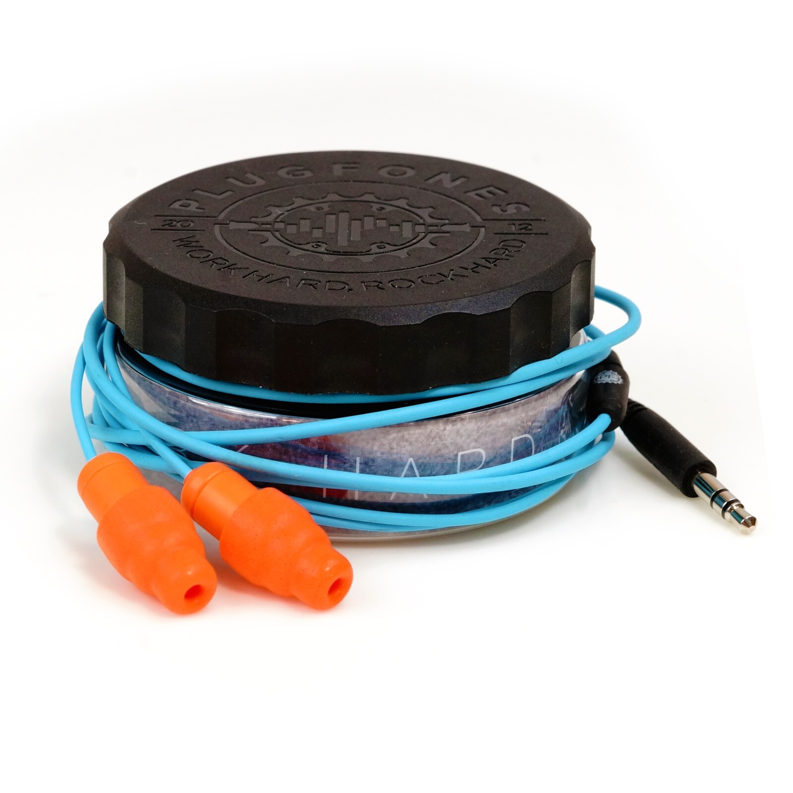 Plugfones Guardian Earplugs with Audio Ear Plug Headphones 26 dB NRR Orange OSHA