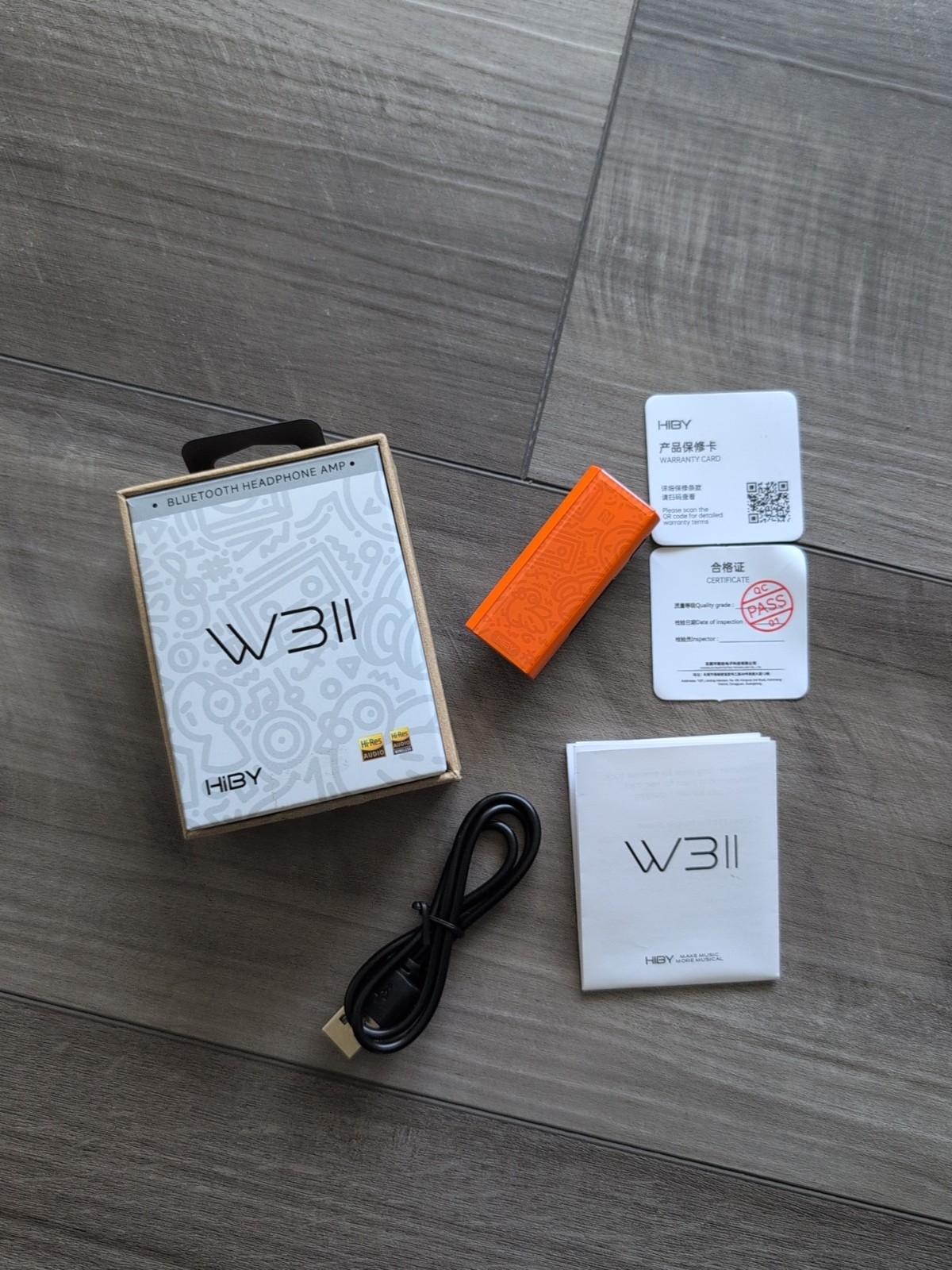 Orange HiBy W3 II Headphone Amp Bluetooth 5.2 Receiver USB DAC Car Mode