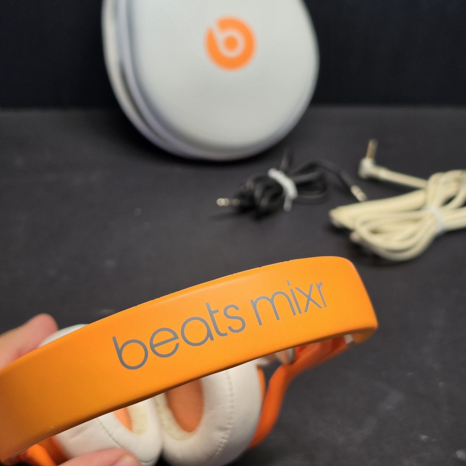 Beats Mixr Wired On-Ear DJ Headphones Neon Orange David Guetta Edition