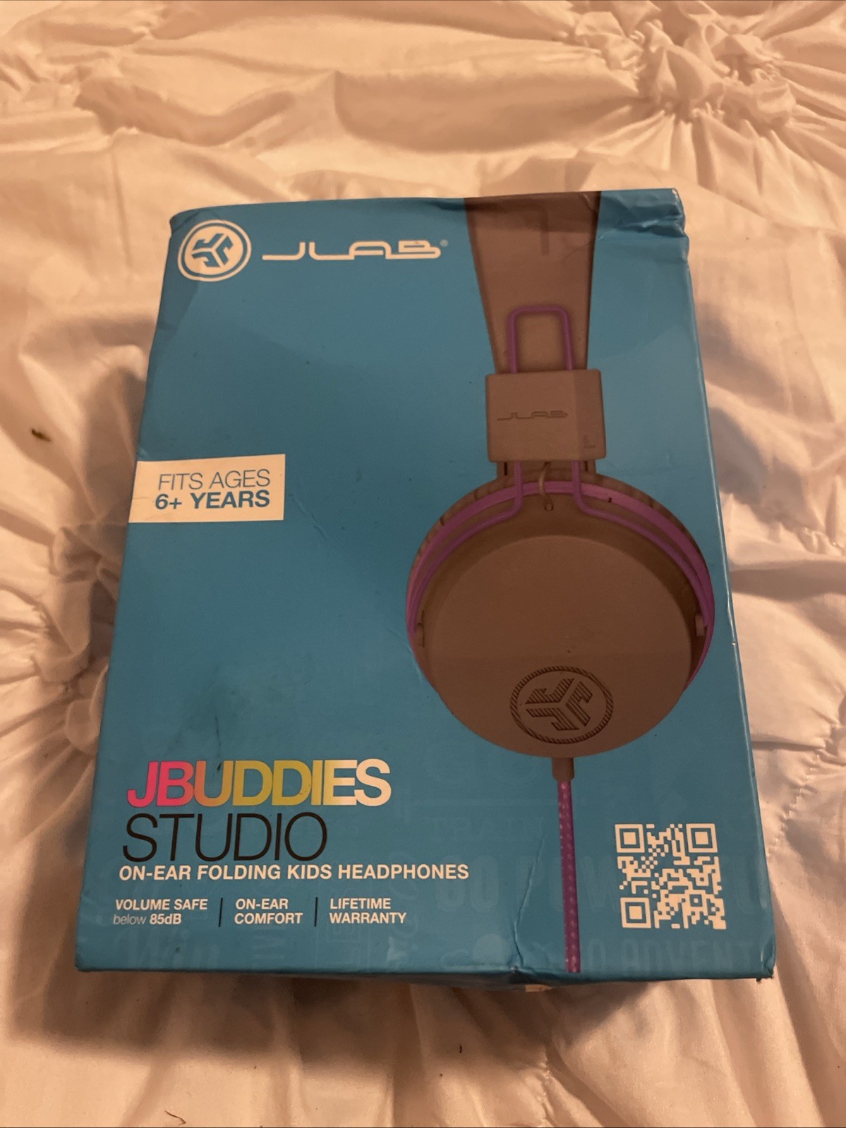 JLab JBuddies Studio On-Ear folding Kids Headphones in Purple New