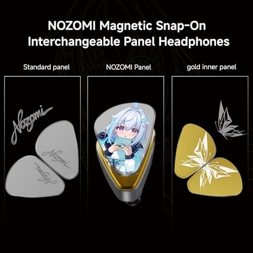 HiFi Anime Pattern In-Ear Monitor Headphones, 2DD+1BA Wired Earbuds, Bass IEMs,