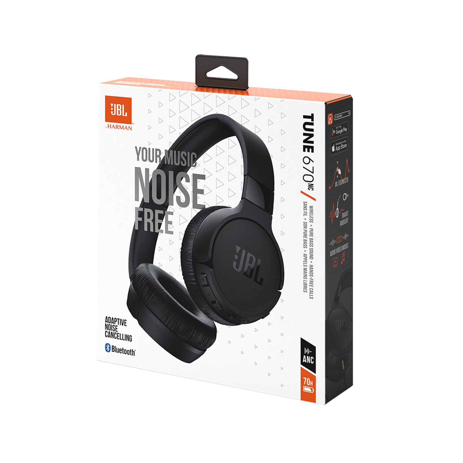 JBL Tune 670NC, Adaptive Noise Cancelling Wireless On-Ear Headphones