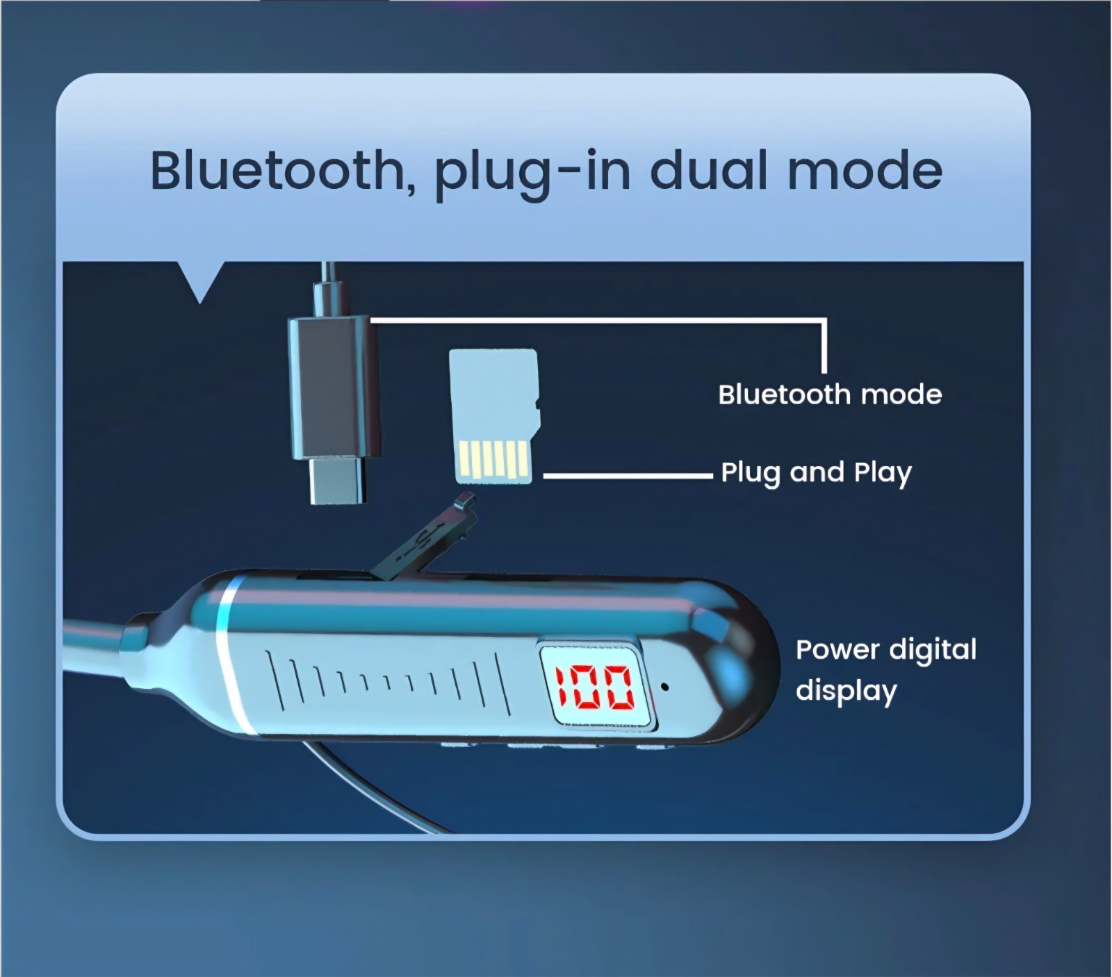 NEW WATERPROOF SPORTS IN-EAR NECK WIRLESS HEADPHONES. COMES WITH WALL PLUG.