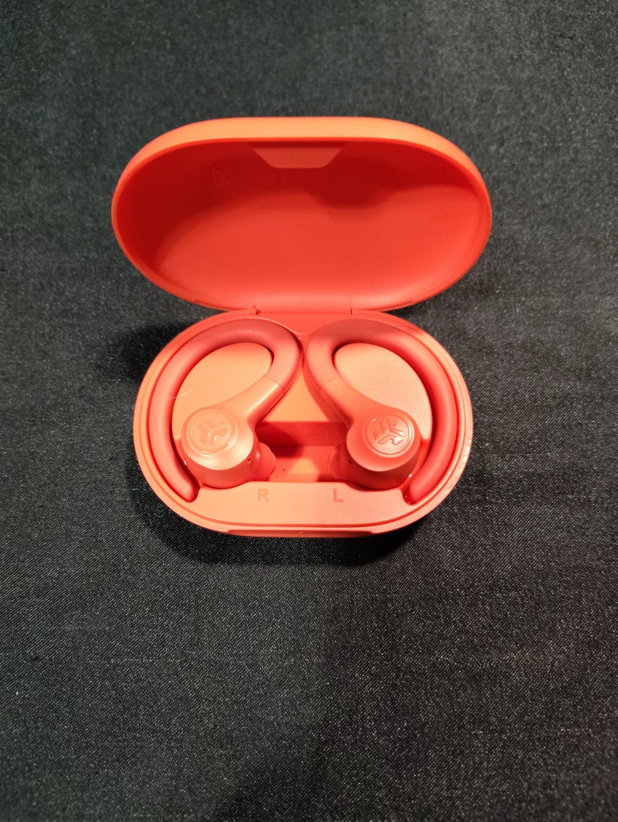 JLab Go Air Sport True Wireless Bluetooth Earbuds with Charging Case – Red