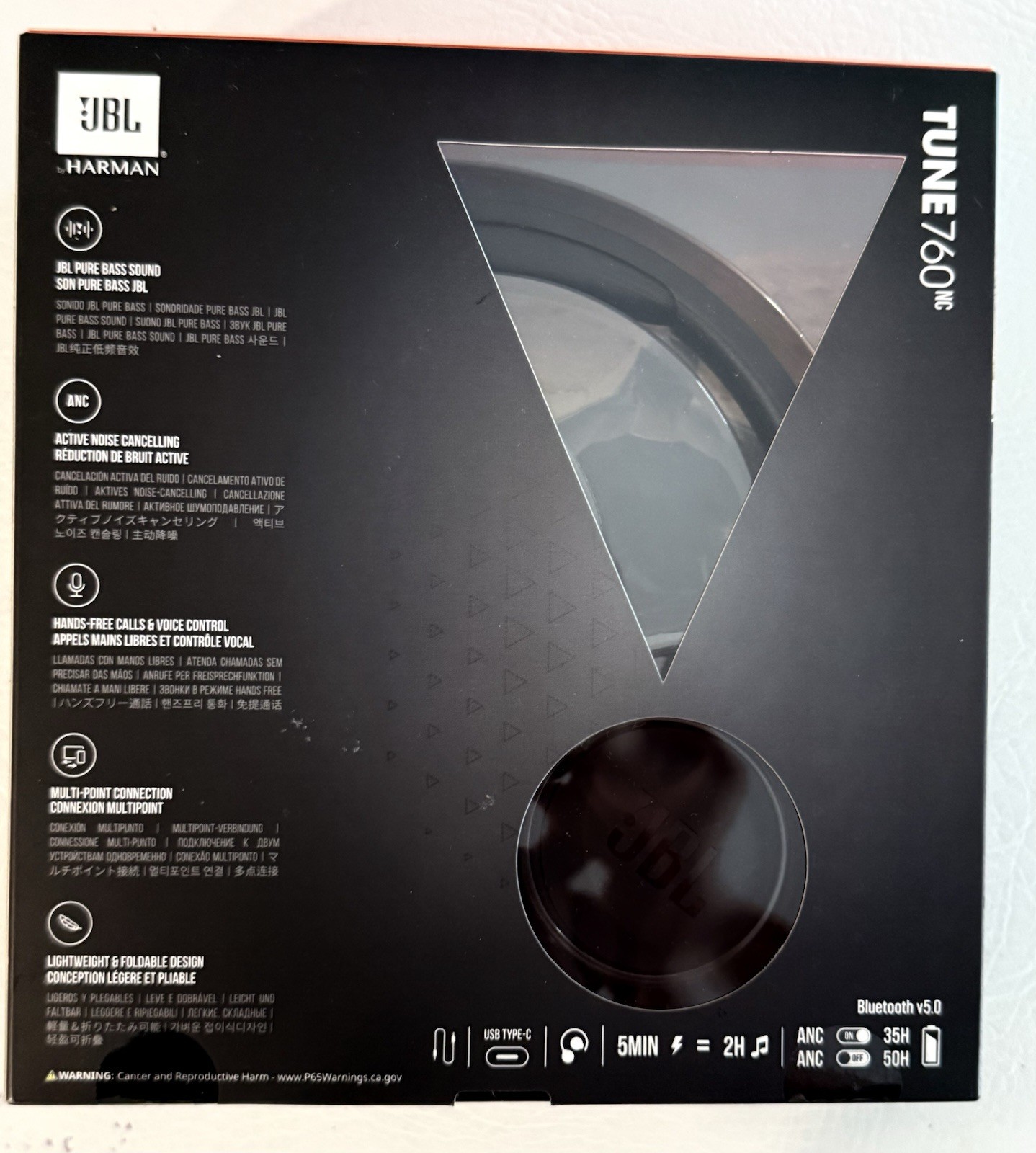 JBL Tune 760NC Wireless, Noise-cancelling Over-ear Headphones In Store Sealed Bx