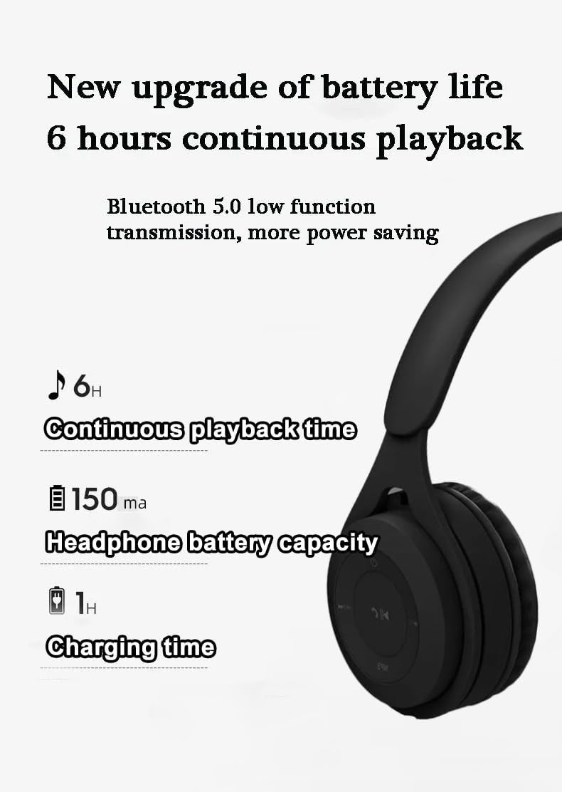 Deep Bass Bluetooth Headphones with Touch Control & Fast Charging Functionality