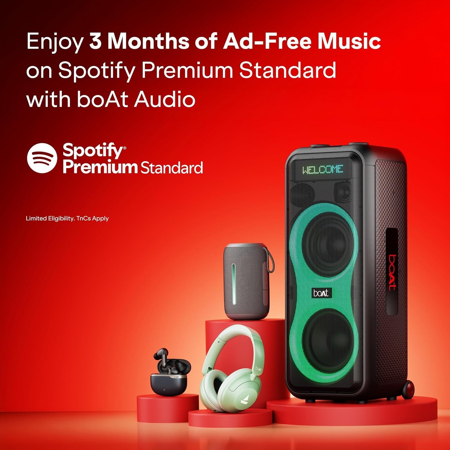boAt Rockerz Plus 450 ANC BT6.0 Wireless Headphones 80H Hybrid ANC Spatial ENx™
