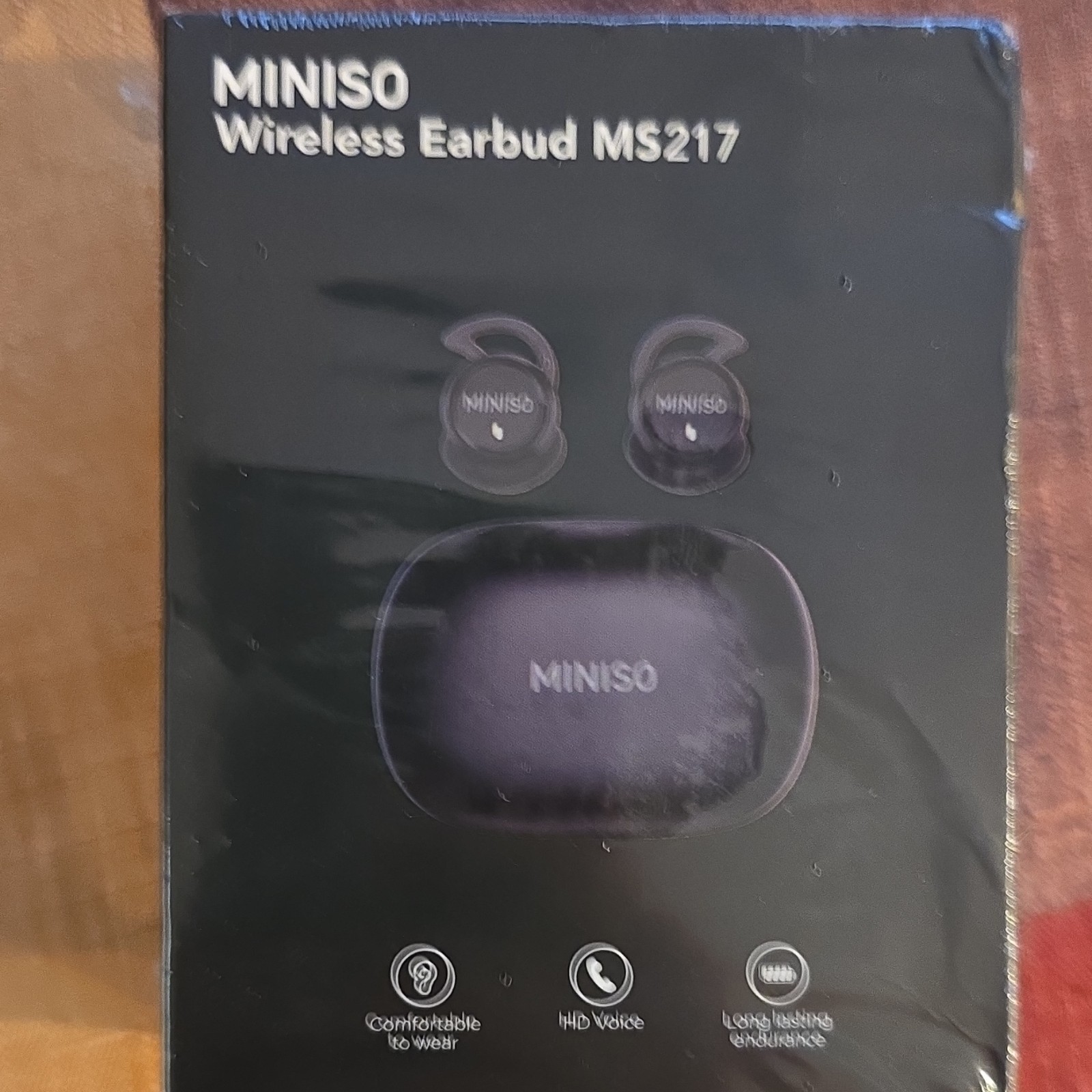 MINISO MS217 Wireless Bluetooth In-Ear Earbuds w/ Built-In Mic HD Voice Black