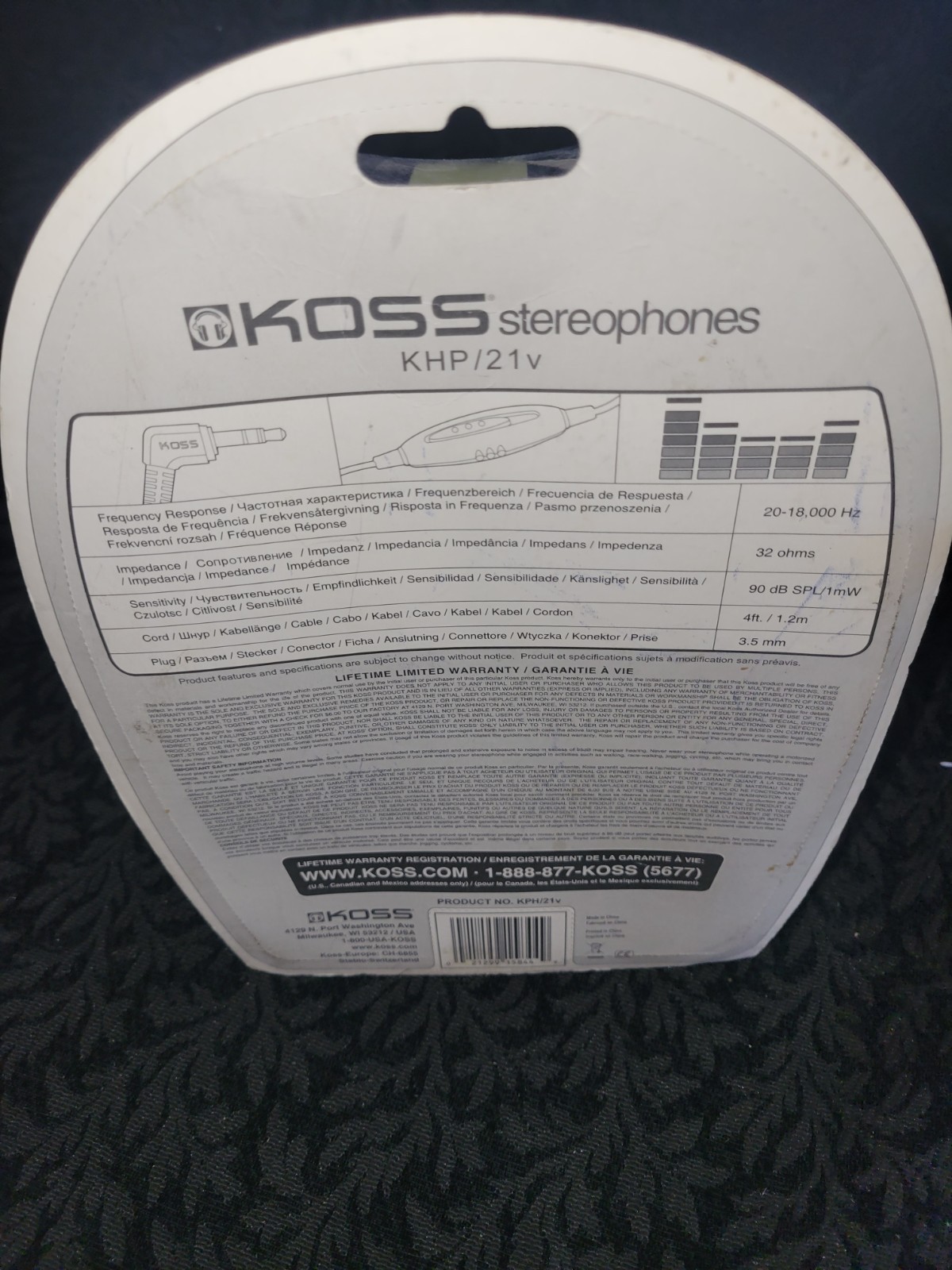 NEW Koss KHP/21v – Headphones NOS