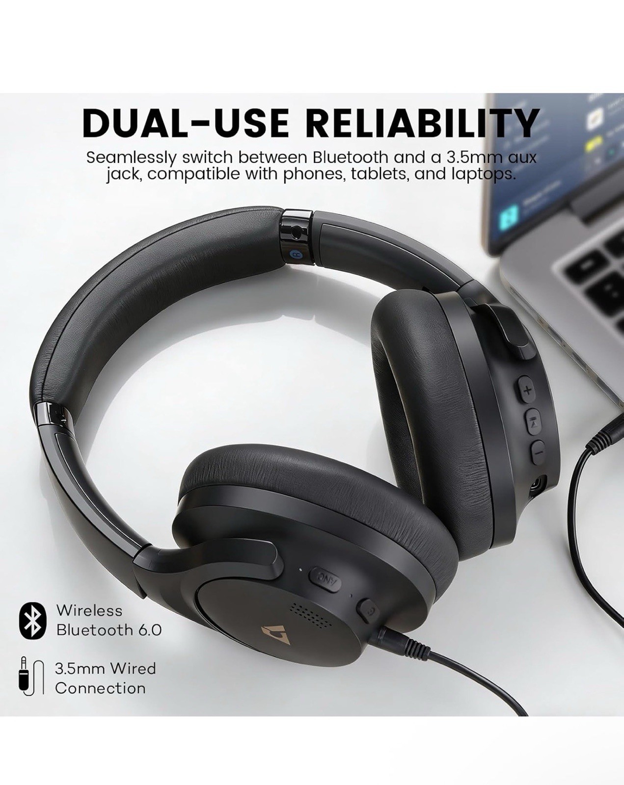 1Mii Y8+ Noise Cancelling Headphones Bluetooth Wireless LDAC Hi-Res Audio Cus…