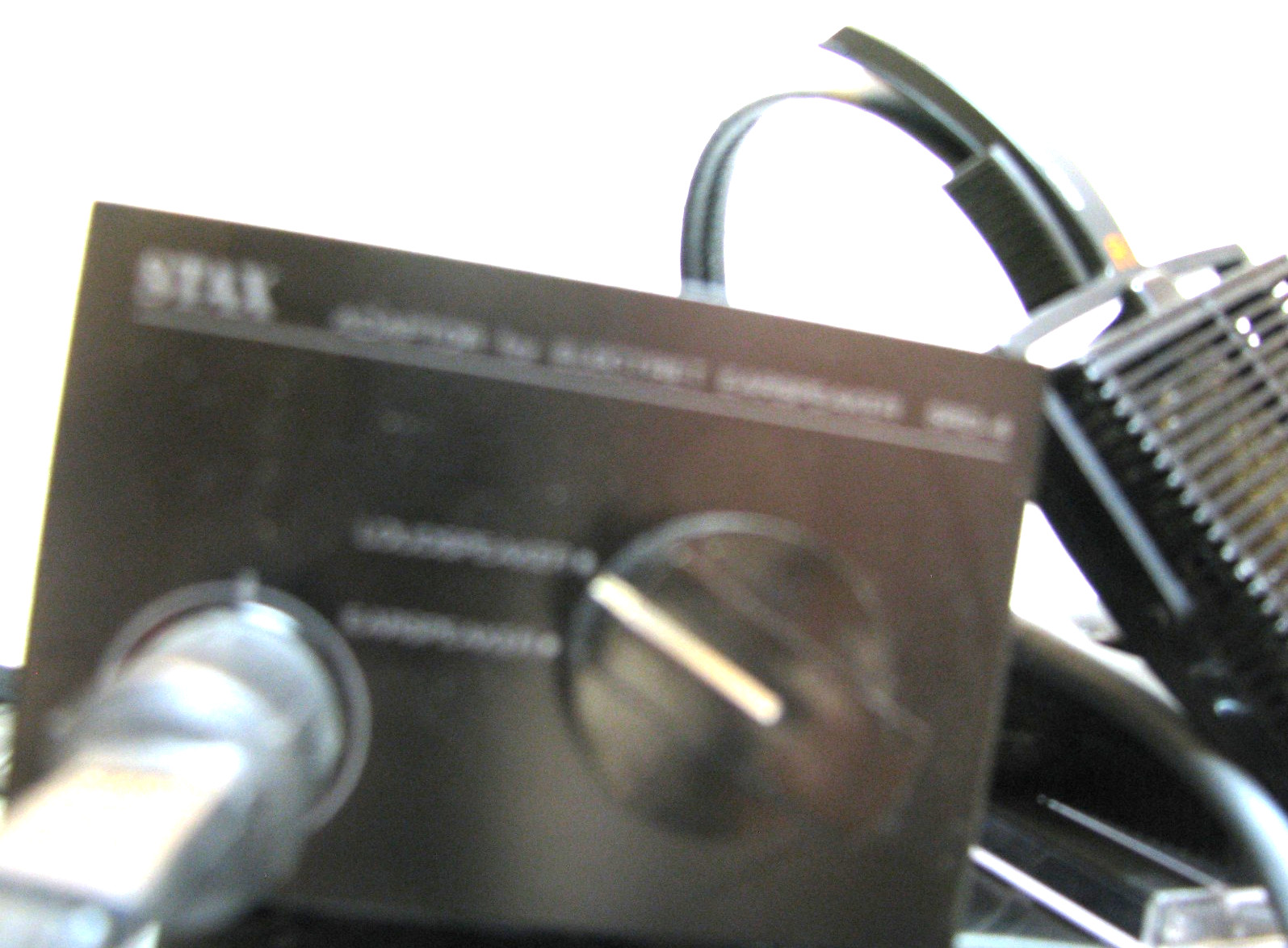 STAX ADAPTOR for ELECTRET EARSPEAKER SRD-4 W/ SR80 HEADPHONES.. UNTESTED