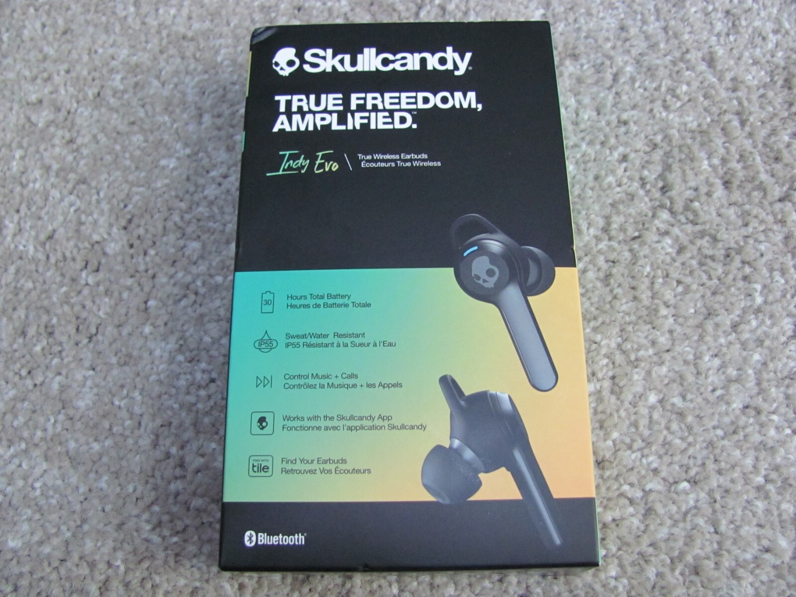 New Skullcandy Indy Evo True Wireless Bluetooth Headphones Black (S2IVW-N740)