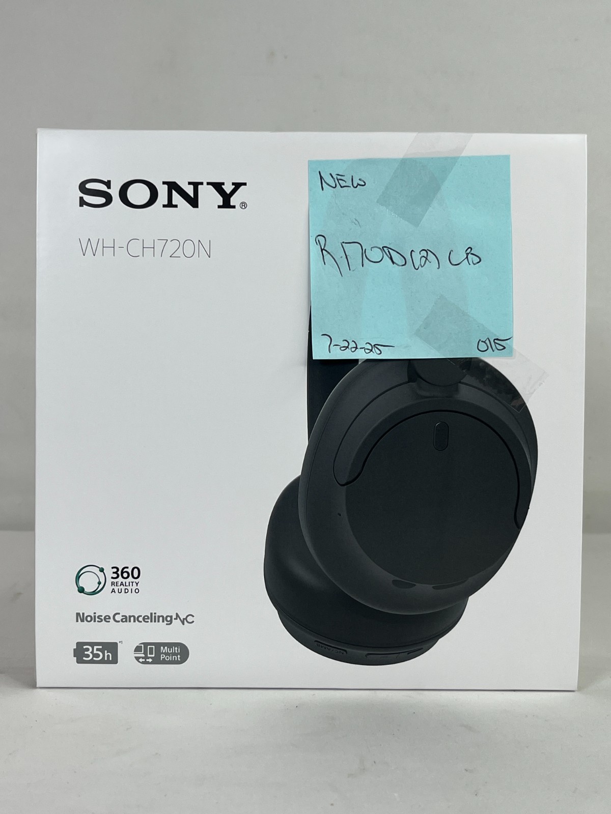 Sony WH-CH720N Black Wireless Bluetooth Noise Cancelling Stereo Headphones