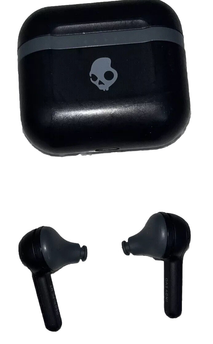 Skullcandy INDY EVO True Wireless Bluetooth Earbuds S2IVW Gray FREE SHIPPING EUC