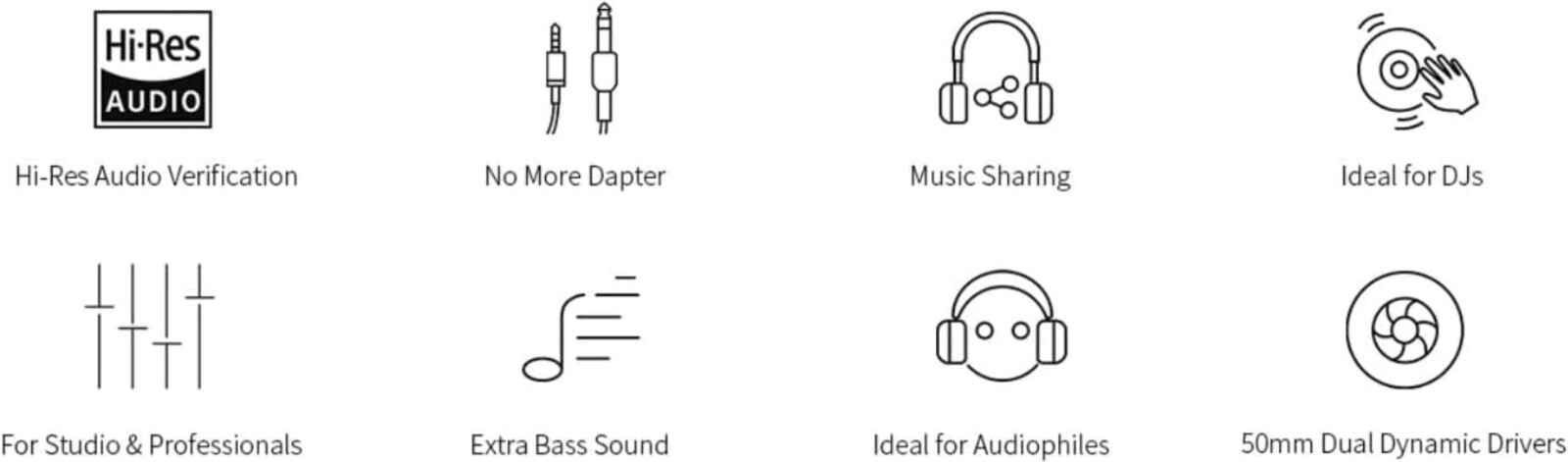 Premium Wired Over-Ear Headphones with Neodymium Drivers – Studio Quality Sound