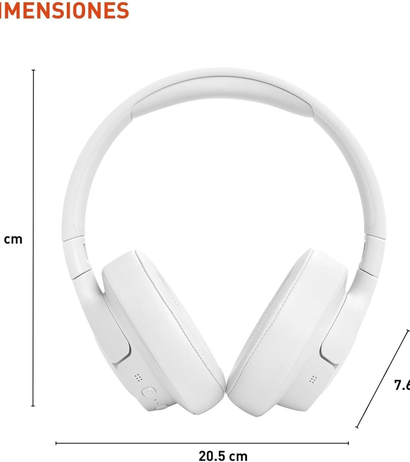 JBL JBLT770NCWHTAM Tune 770NC Wireless Over-Ear Headphones, Adaptive Noise