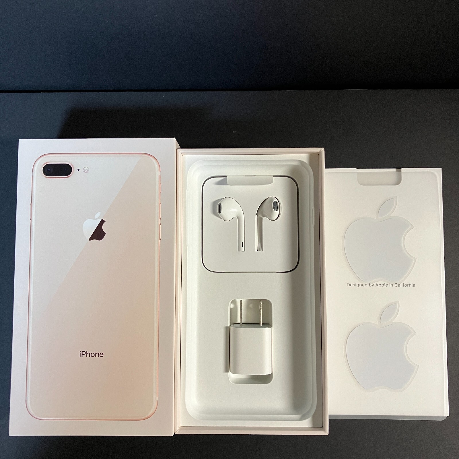 Apple EarPods Headphone Jack Adapter w/USB Charger & Empty Box for iPhone 8 Plus
