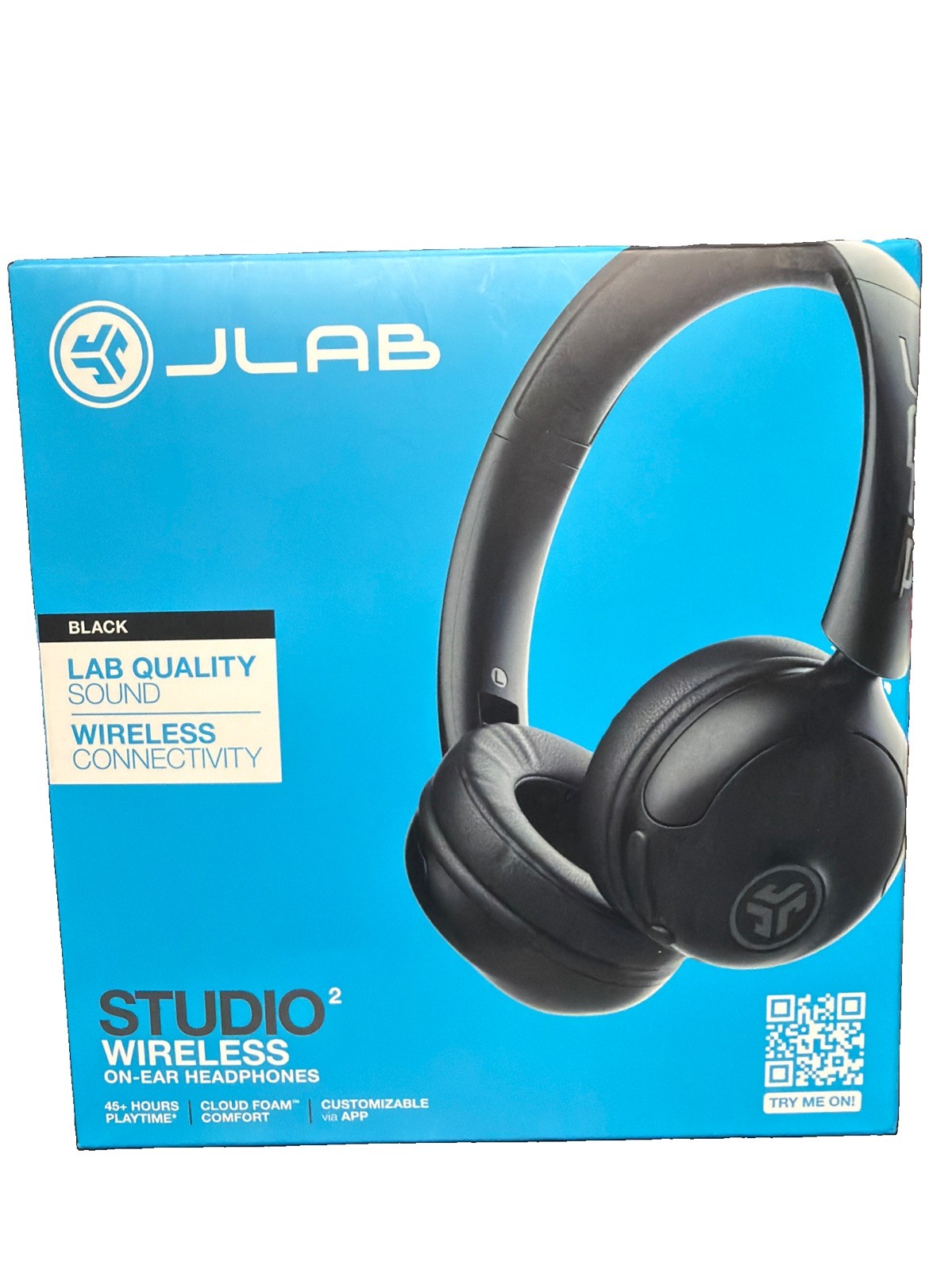 JLab Studio 2 Wireless On-Ear Headphones – Black