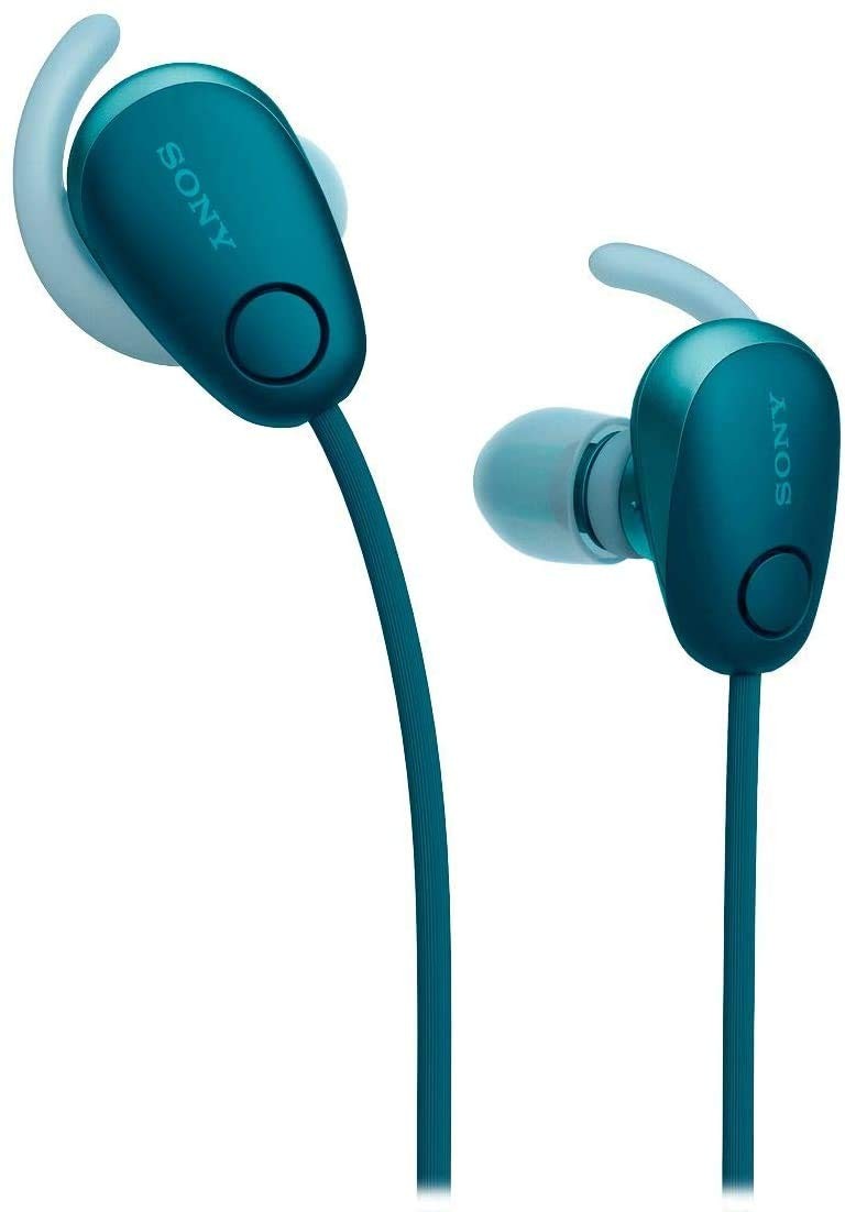 Sony WI-SP600N Wireless Noise Canceling Headphones Bluetooth Blue Waterproof NEW