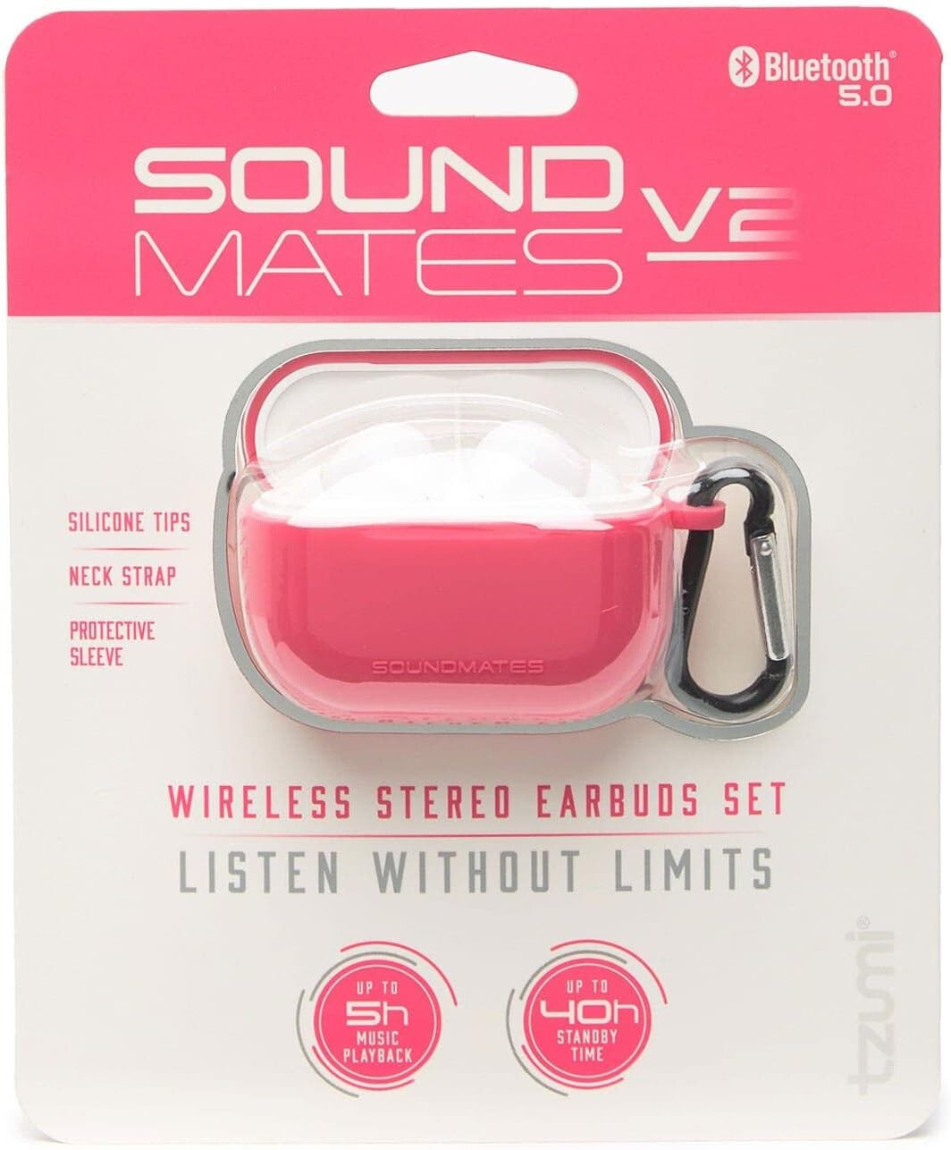 Tzumi Sound Mates V2 Wireless Stereo Earbuds Set